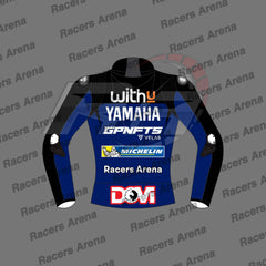 Andrea Dovizioso Yamaha WithU MotoGP 2022 Motorcycle Leather Race Jacket Back
