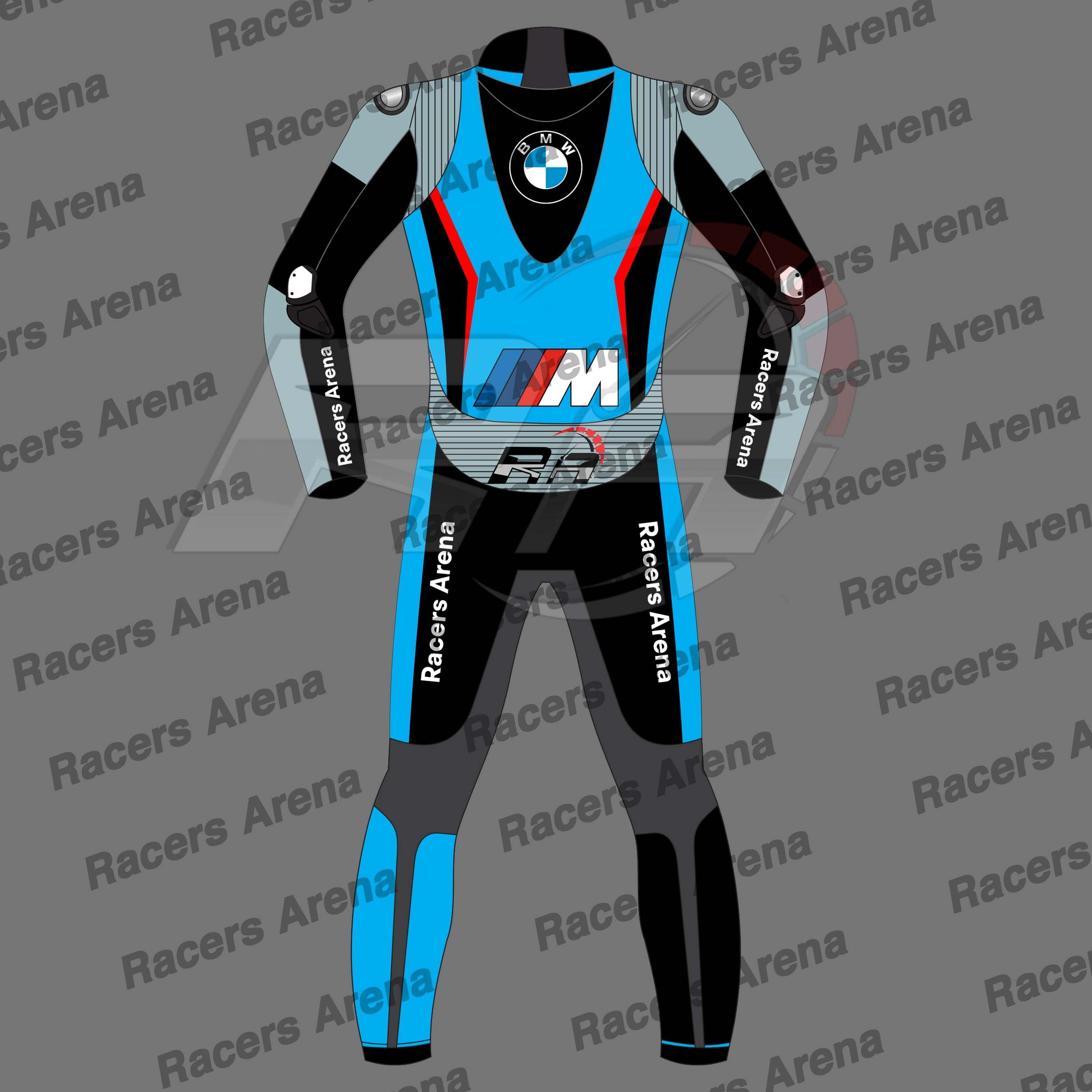 BMW Superbike Pro 2023 Motorbike Leather Race Suit Back BMW Superbike Pro 2023 Motorbike Leather Race Suit Back