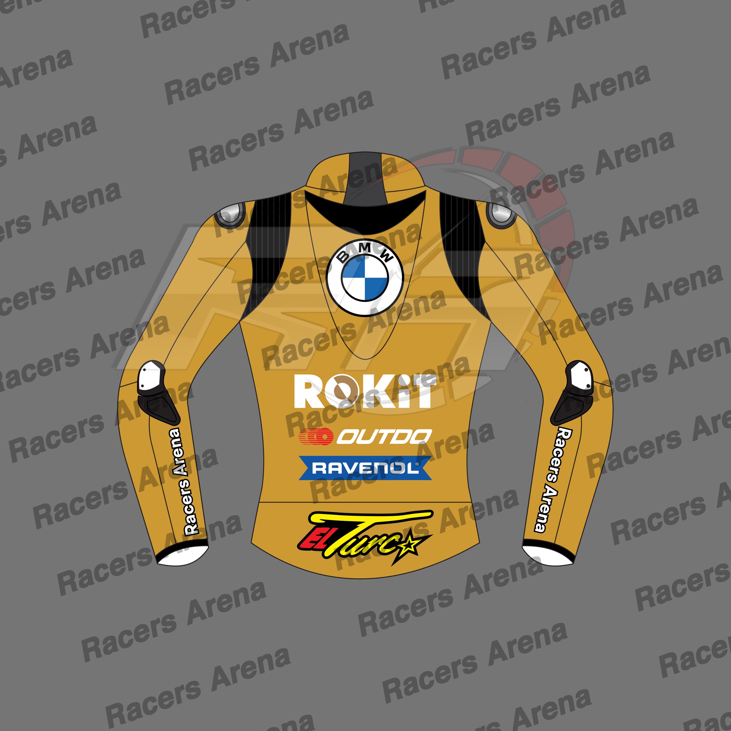 BMW Toprak Razgatlioglu Winter Test 2024 Motorbike Leather Jacket Back BMW Toprak Razgatlioglu Winter Test 2024 Motorbike Leather Jacket Back