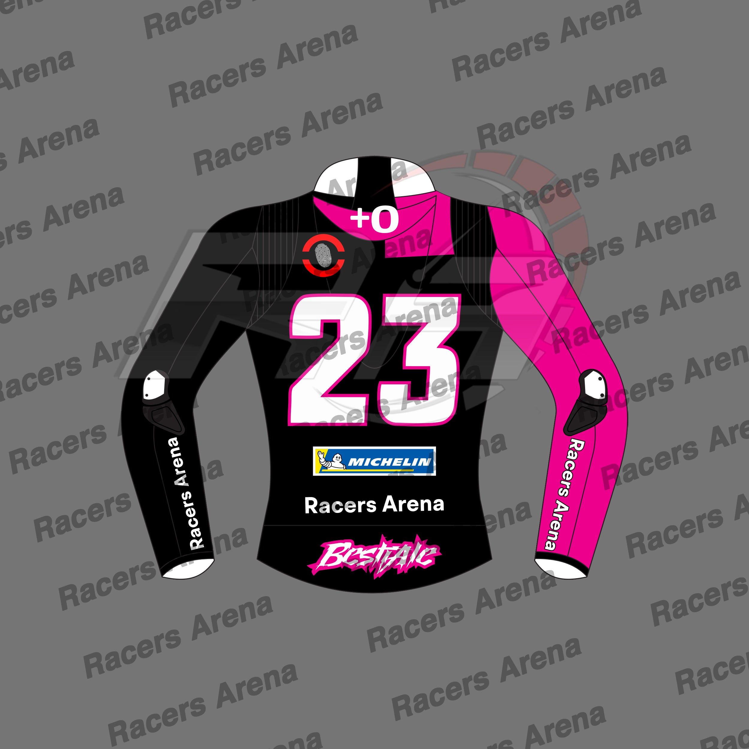 Black Enea Bastianini Winter Test 2024 Motorcycle Leather Race Jacket Back Black Enea Bastianini Winter Test 2024 Motorcycle Leather Race Jacket Back
