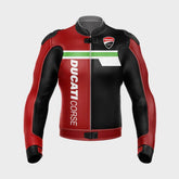 Ducati Corse Motorbike Racing Leather Jacket 2021 Front