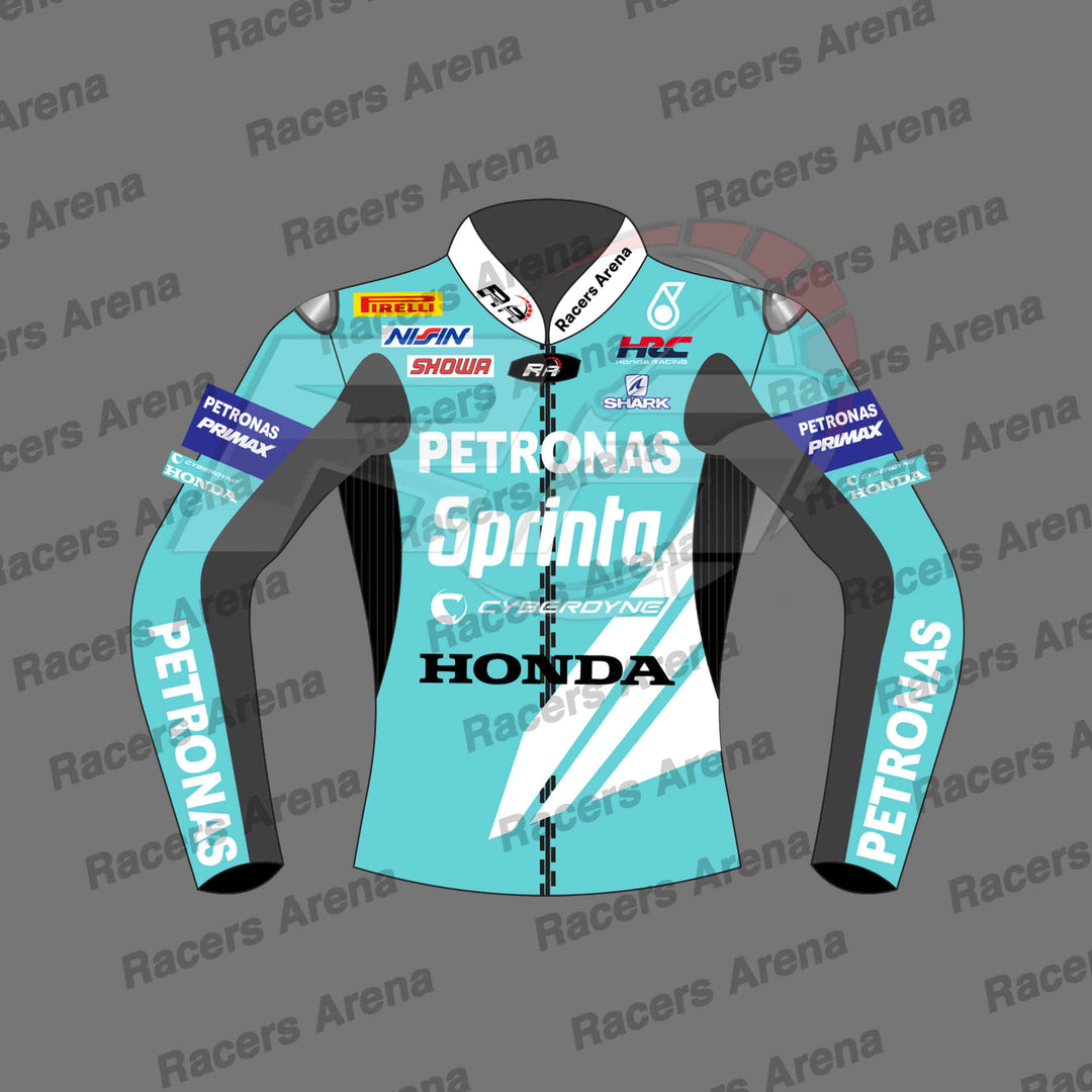 Eric Granado Petronas Honda SBK 2023 Motorcycle Leather Race Jacket Front