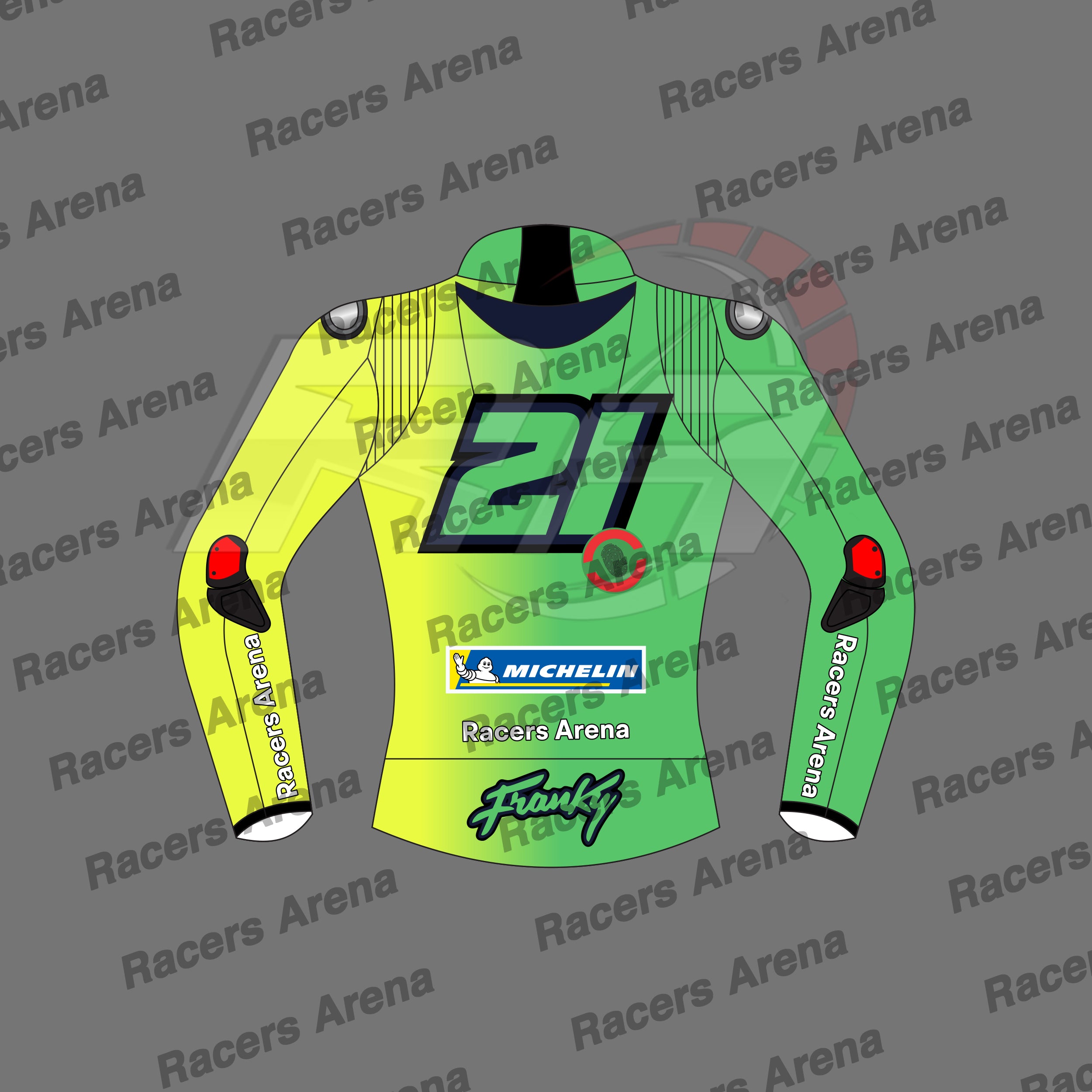 Franky Winter Test 2024 Motorbike Race Leather Jacket Back Franky Winter Test 2024 Motorbike Race Leather Jacket Back