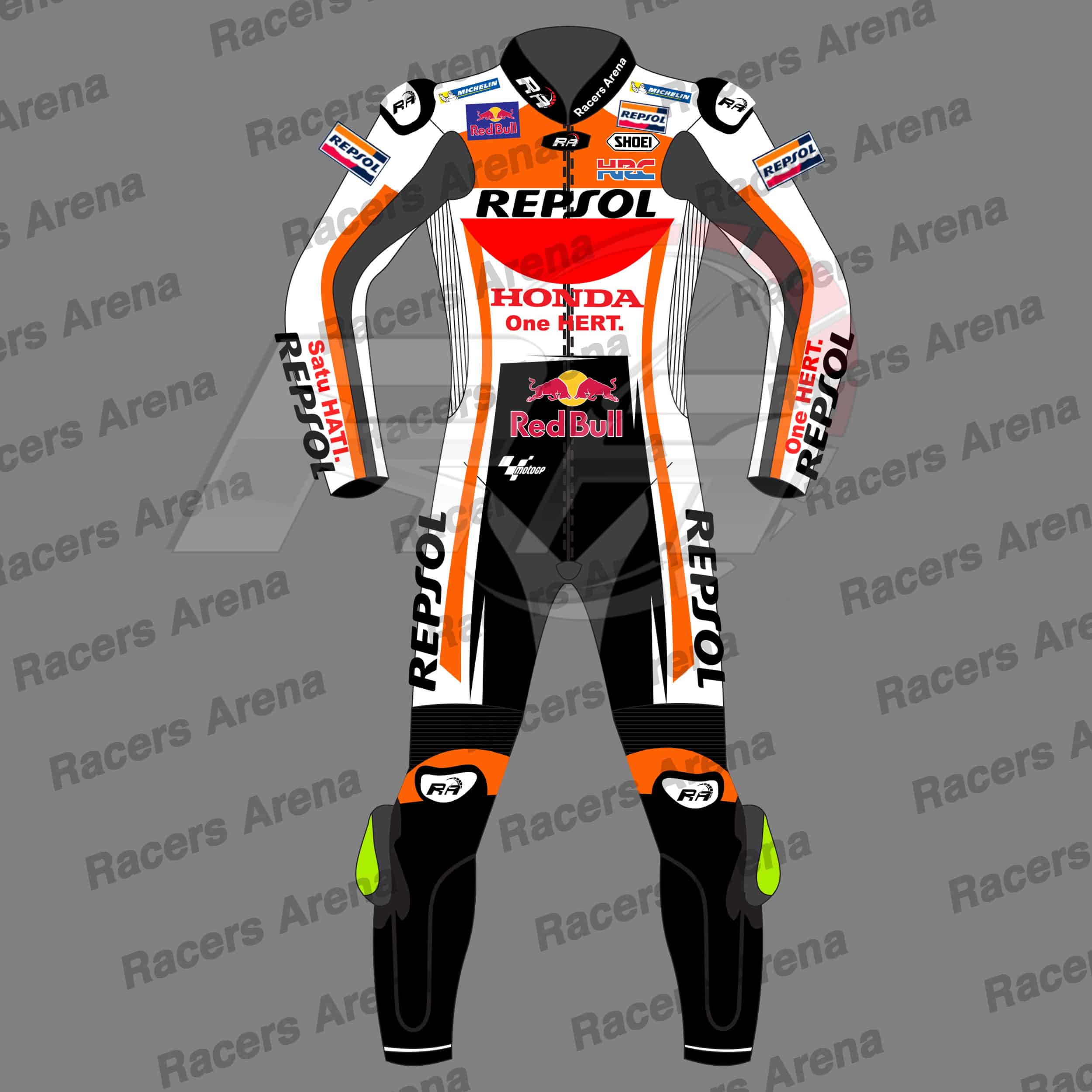 Joan Mir HRC Honda Repsol MotoGP 2023 Race Leather Suit Front