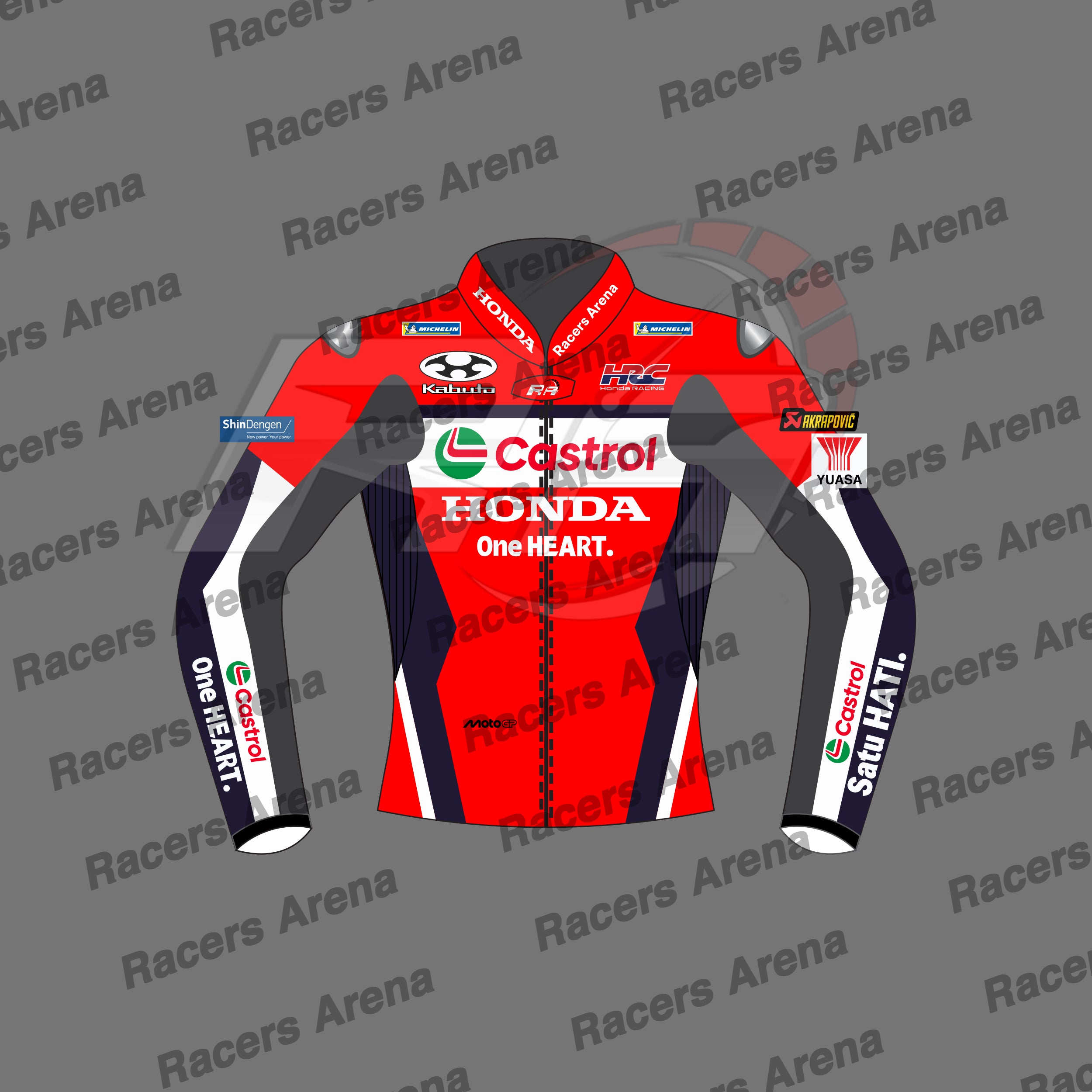 Joan Mir MotoGp Honda 2025 Motorcycle Riding Jacket Front