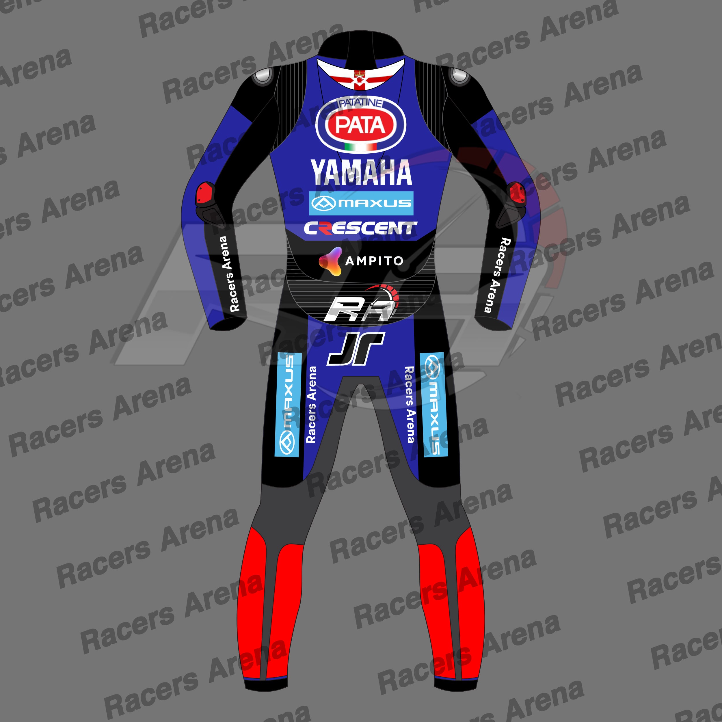 Jonathan Rea SBK 2025 Yamaha Motorcycle Leather Racing Suit Back Jonathan Rea SBK 2025 Yamaha Motorcycle Leather Racing Suit Back
