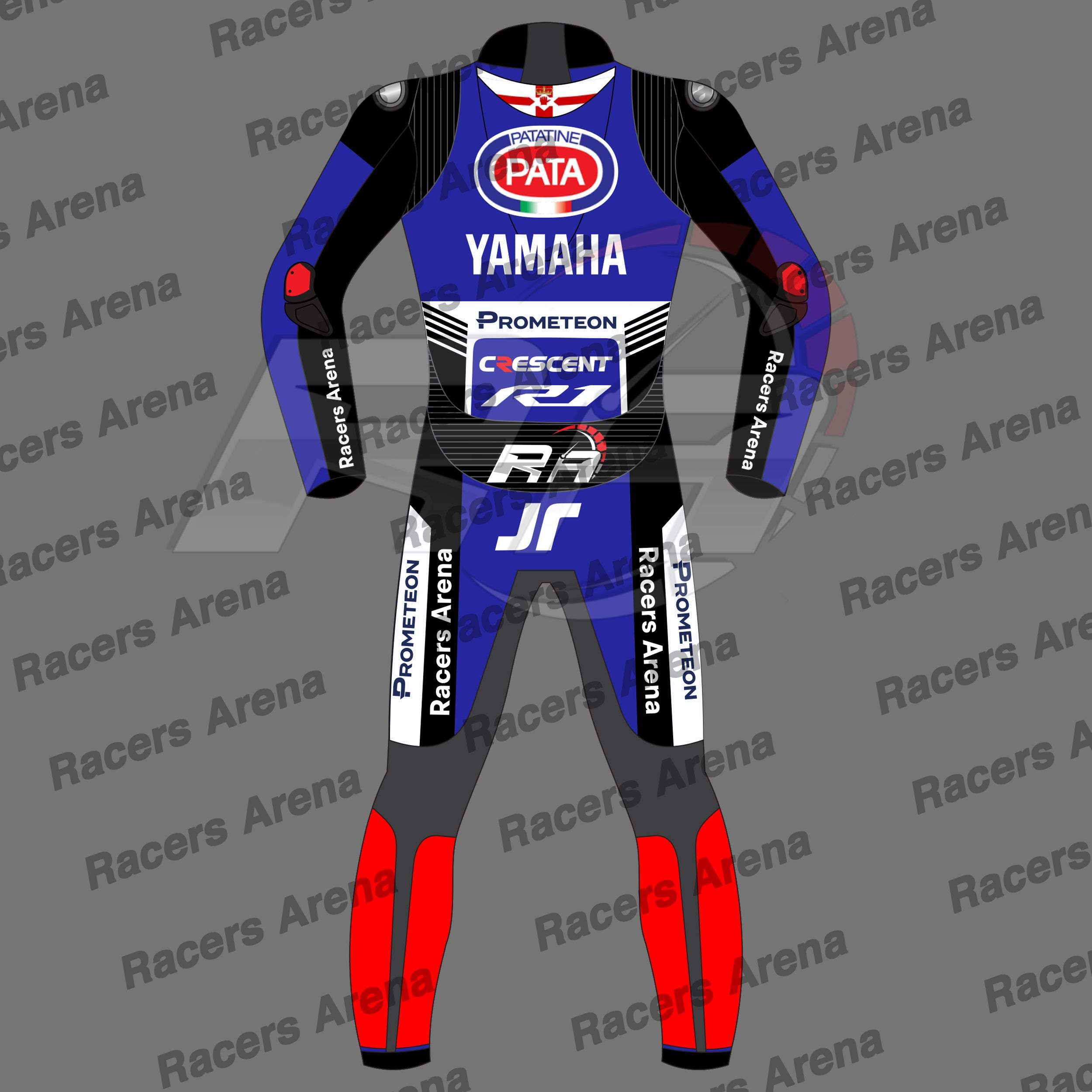 Jonathan Rea Yamaha SBK 2024 Motorcycle Racing Suit Back Jonathan Rea Yamaha SBK 2024 Motorcycle Racing Suit Back
