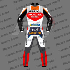 Luca Marini Honda Repsol MotoGP 2024 Motorbike Leather Race Suit Back