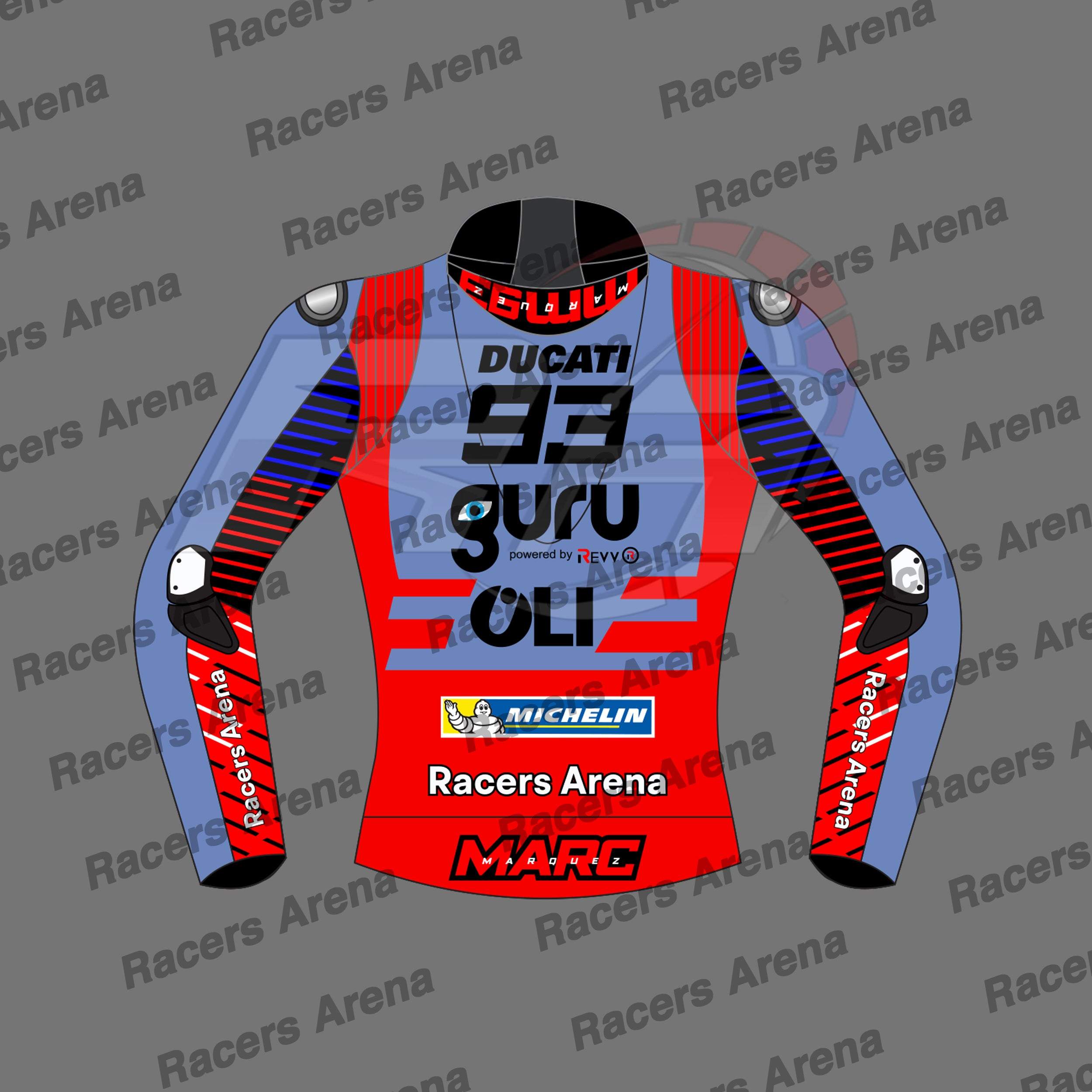 Marc Marqeez Ducati MOTOGP 2024 Motorcycle Race Jacket Back Marc Marqeez Ducati MOTOGP 2024 Motorcycle Race Jacket Back