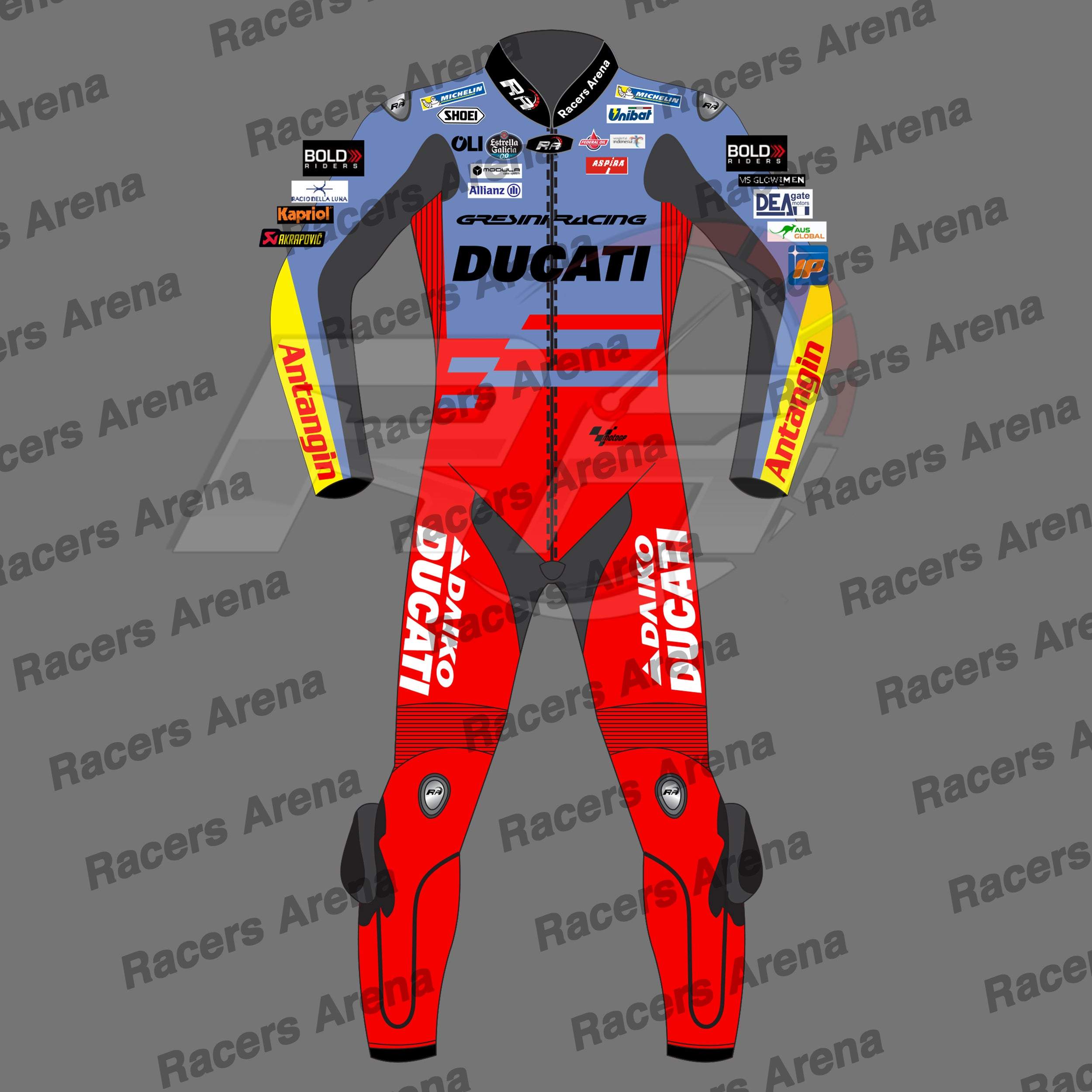 Marc Marqeez Ducati MOTOGP 2024 Motorcycle Race Suit Front