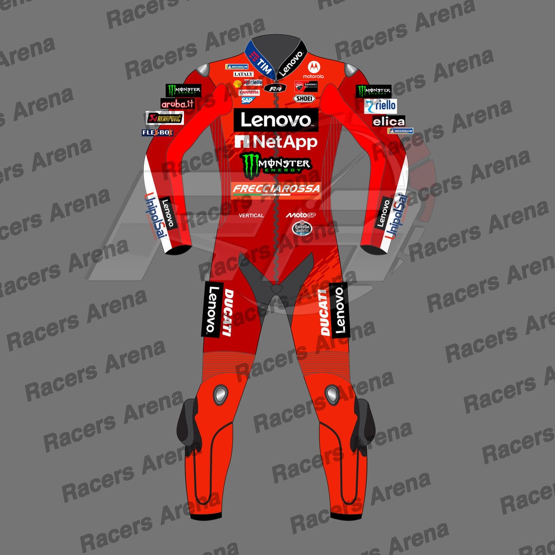 Marc Marquez MotoGP Ducati Motorcycle Leather Race Suit 2025 Front