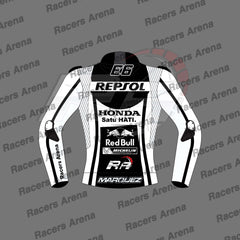 Marc Marquez Repsol Winter Test 2022 Motorcycle Leather Jacket Back
