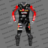 Maverick Vinales Aprilia British GP 2024 Motorcycle Race Leather Suit Front