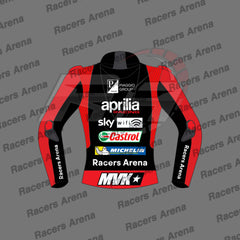 Maverick Vinales Aprilia MotoGP 2022 Motorcycle Race Jacket Back