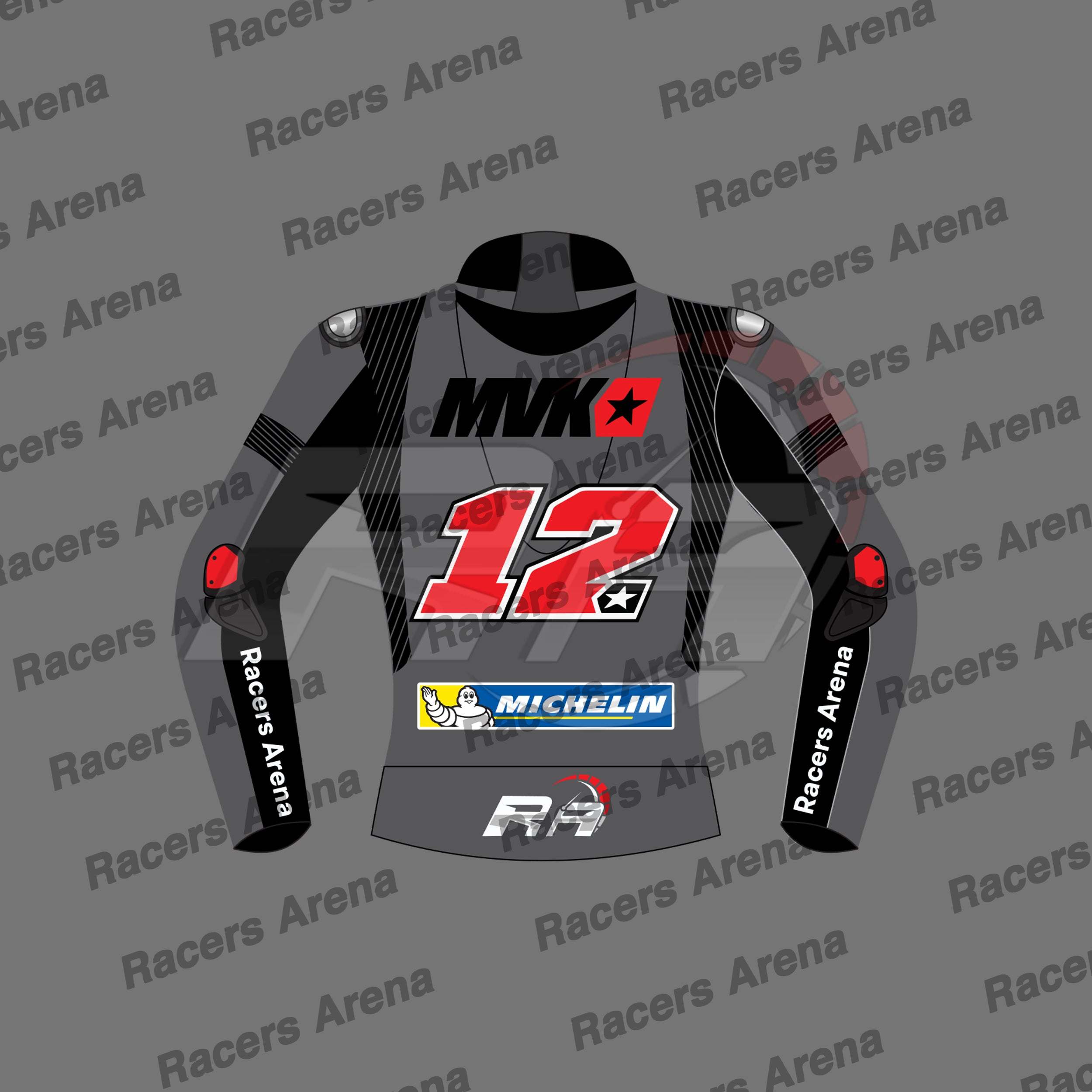 Maverick Vinales Aprilia Winter Test 2023 Motorcycle Leather Racing Jacket Back Maverick Vinales Aprilia Winter Test 2023 Motorcycle Leather Racing Jacket Back