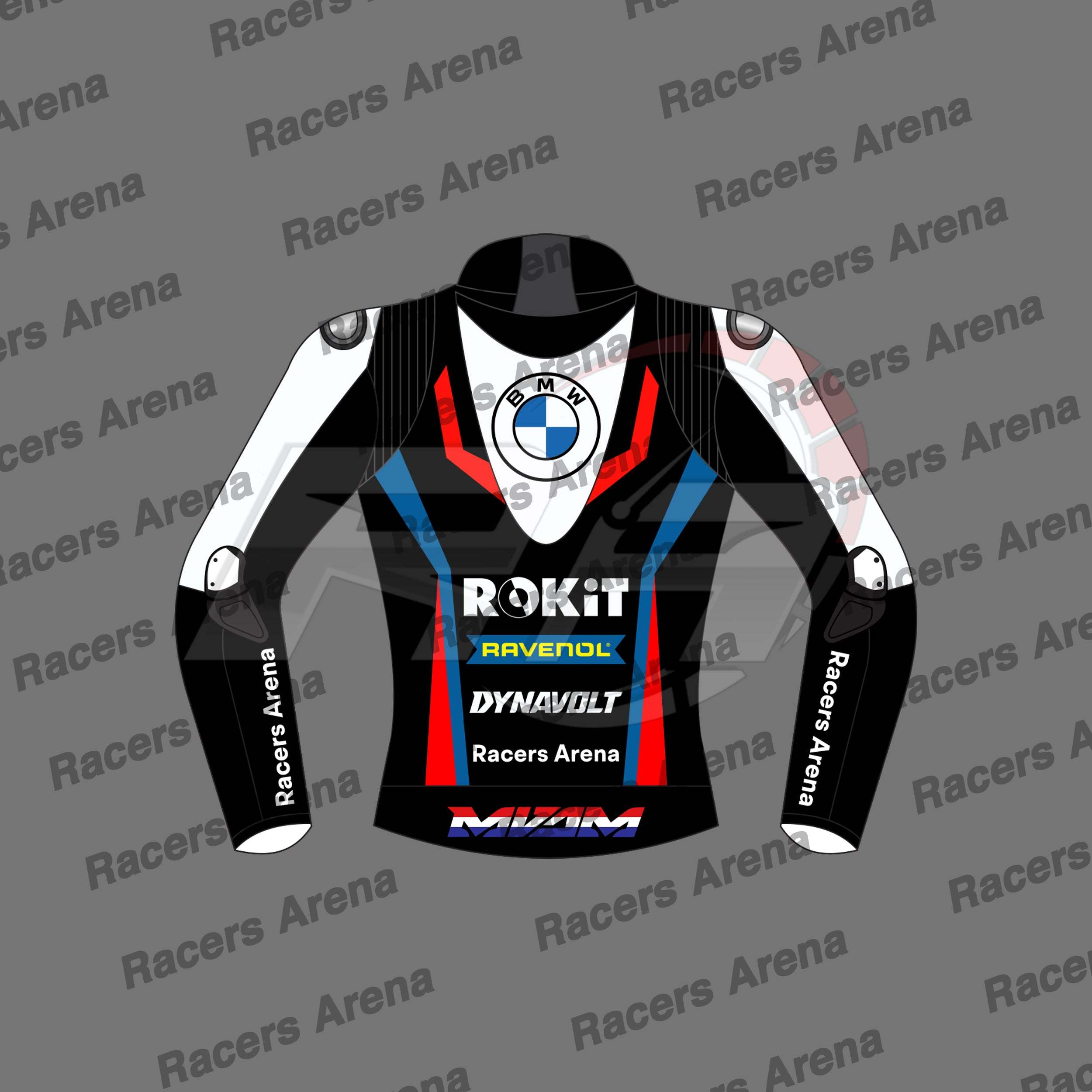 Michael van der Mark BMW SBK 2023 Motorcycle Leather Riding Jacket Back Michael van der Mark BMW SBK 2023 Motorcycle Leather Riding Jacket Back