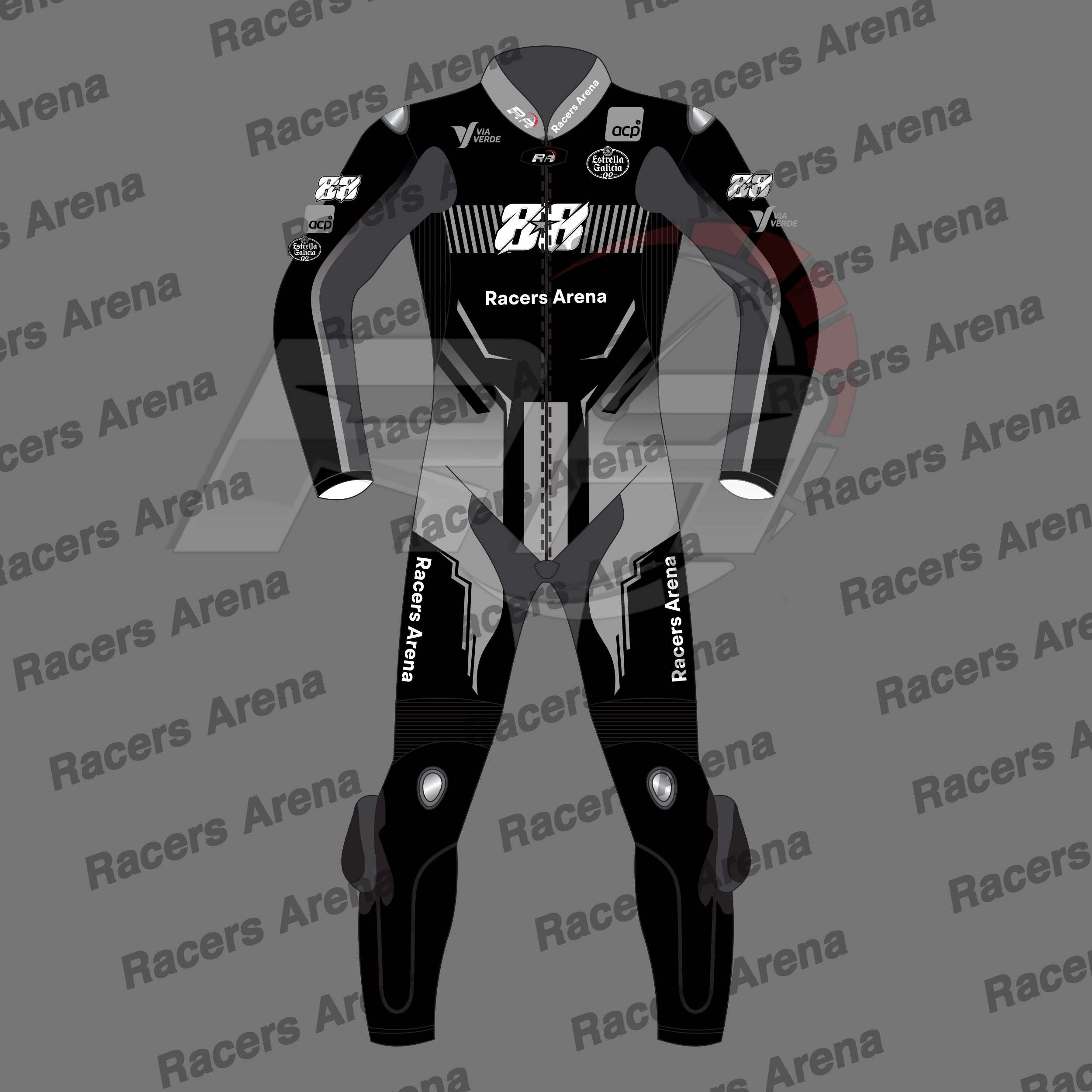 Miguel Oliveira Winter Test 2025 Motorcycle Leather Race Suit Front