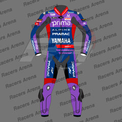 Miguel Oliveira Yamaha Pramac Motogp Motobike Leather Race Suit 2025 Front