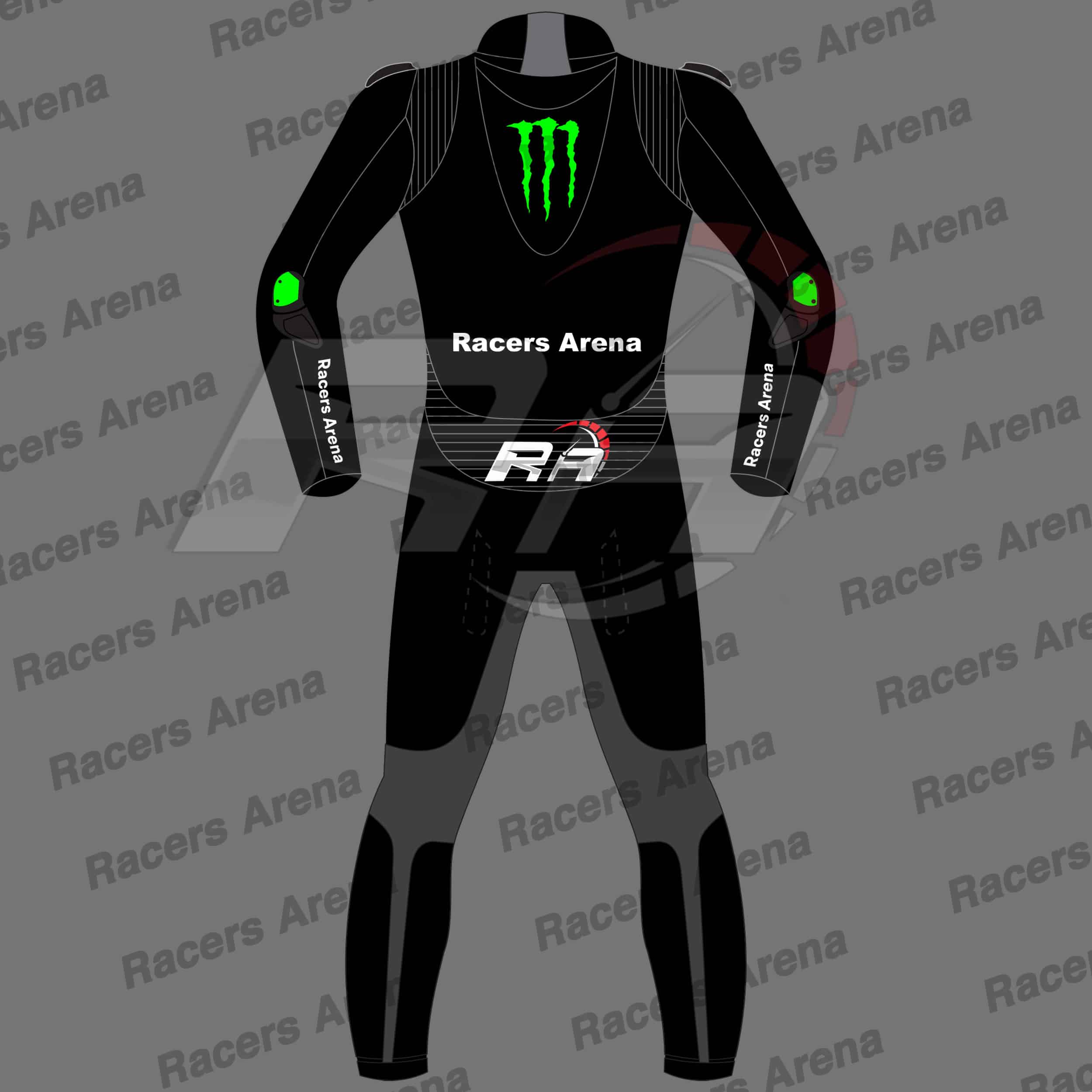 Racer Arena Monster Energy Leather Race Suit Racer Arena Monster Energy Leather Race Suit