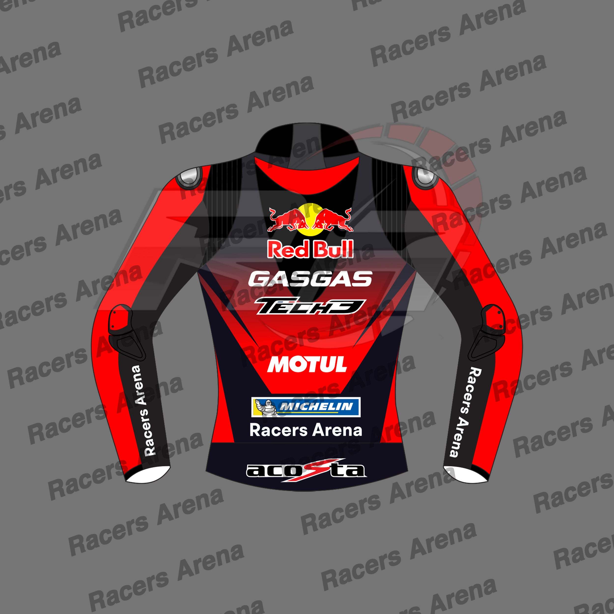 Pedro Acosta Red Bull Gasgas 2024 MotoGP Motorcycle Leather Race Jacket Back Pedro Acosta Red Bull Gasgas 2024 MotoGP Motorcycle Leather Race Jacket Back