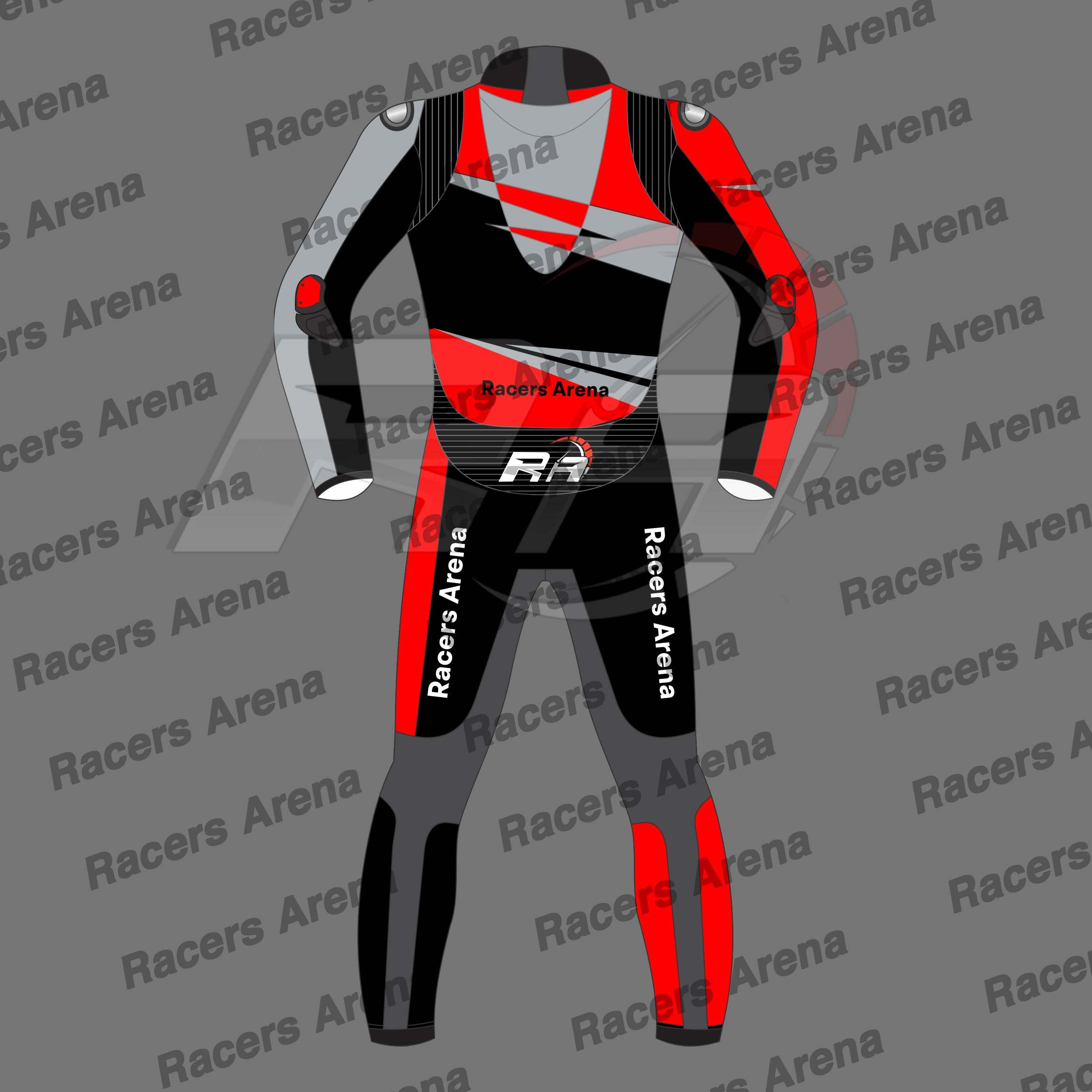 Racers Arena Lightning Motorcycle Suit Back Racers Arena Lightning Motorcycle Suit Back