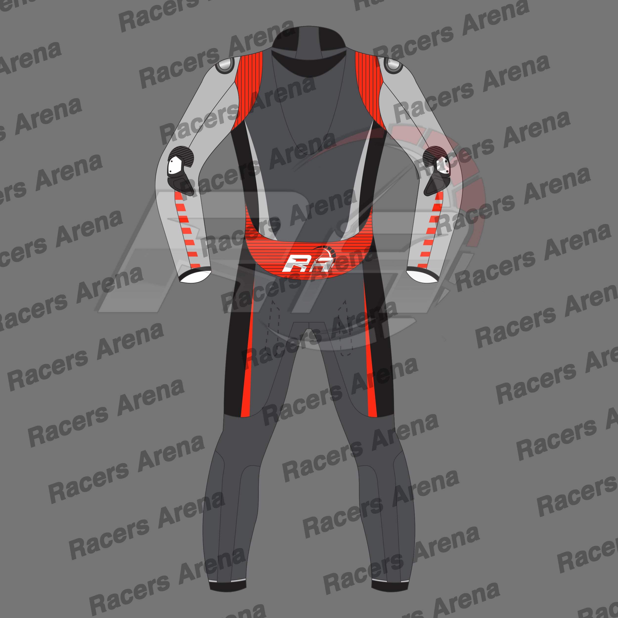 Racers Arena TorqueX Motorbike Race Leather Suit Back Racers Arena TorqueX Motorbike Race Leather Suit Back