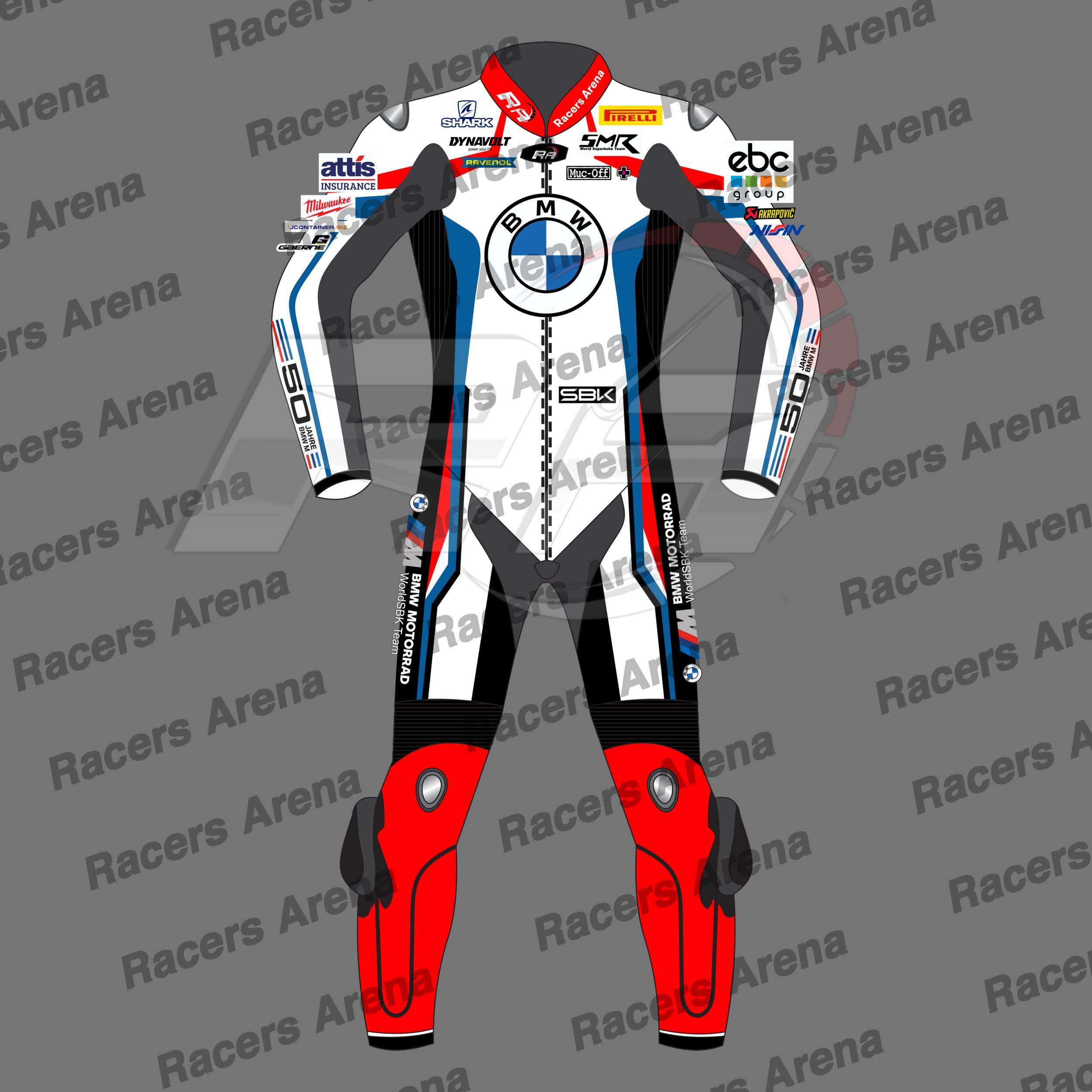 Scott Redding BMW Motorrad SBK 2022 Motorbike Leather Race Suit Front