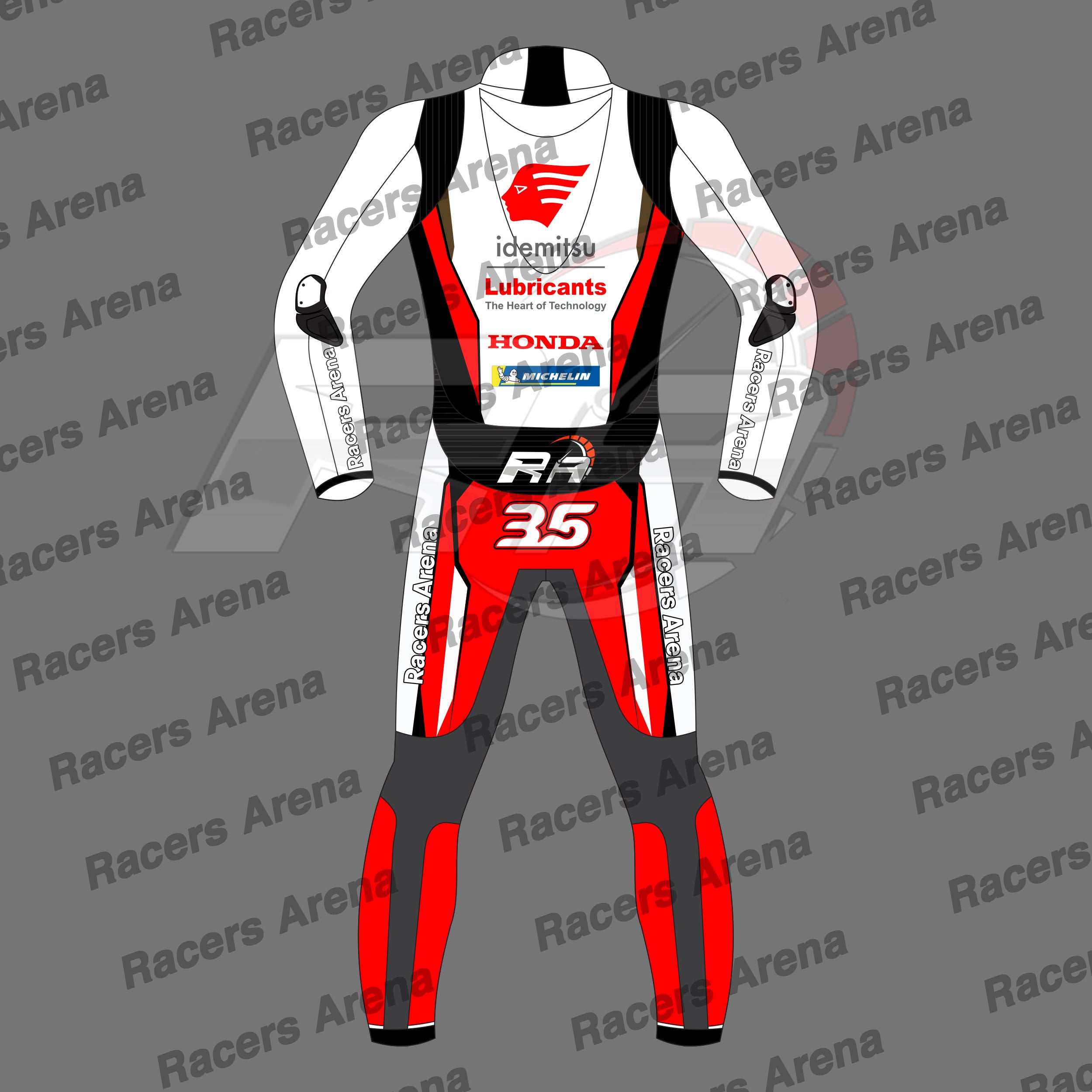 Somkiant Chantra LCR Honda 2025 Motorcycle Leather Race Suit Back Somkiant Chantra LCR Honda 2025 Motorcycle Leather Race Suit Back