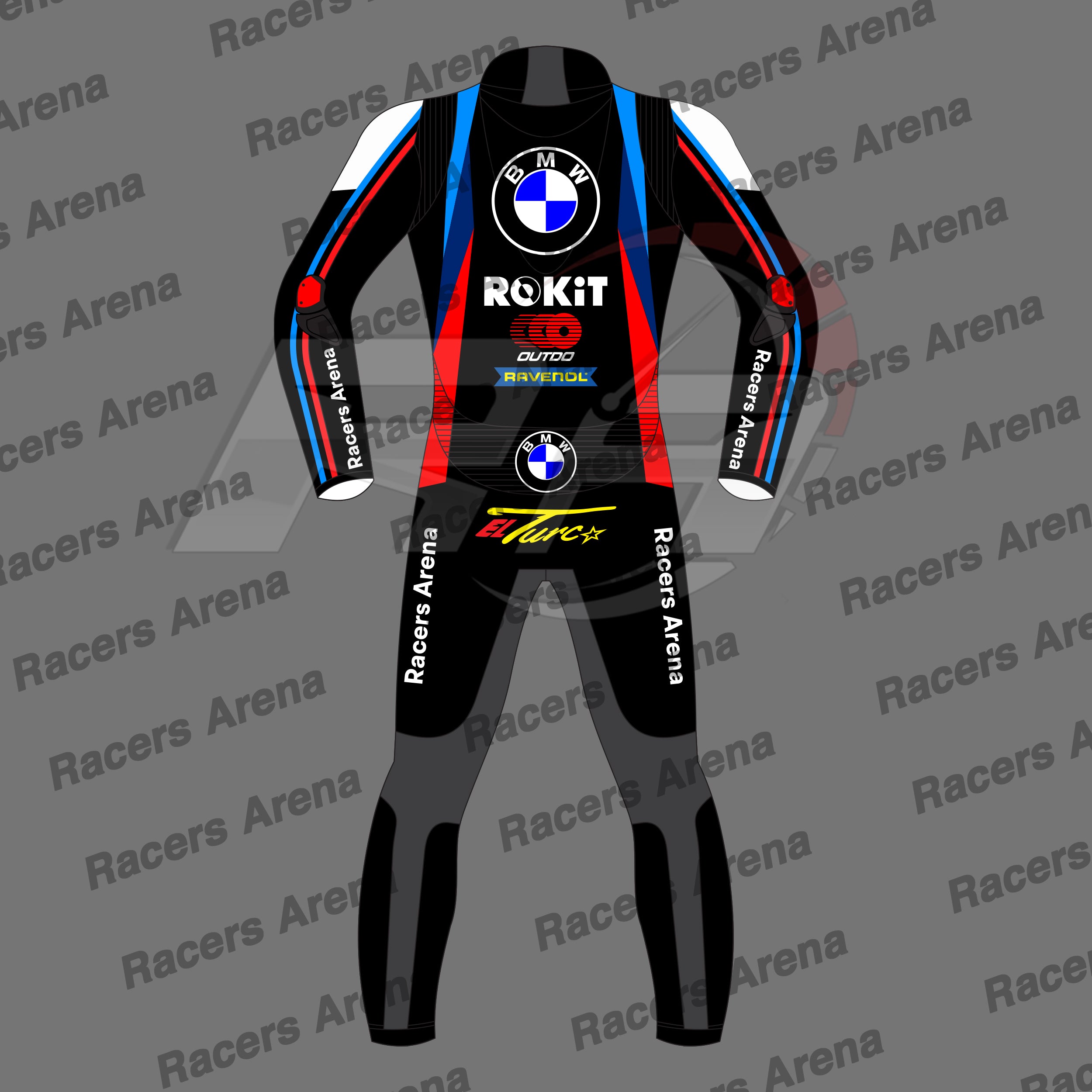 Toprak Razgatlioglu BMW Rokit 2025 Motorcycle Leather Race Suit Back Toprak Razgatlioglu BMW Rokit 2025 Motorcycle Leather Race Suit Back