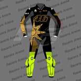 Valentino Rossi 46th Birthday Motorcycle Leather Race Suit Front