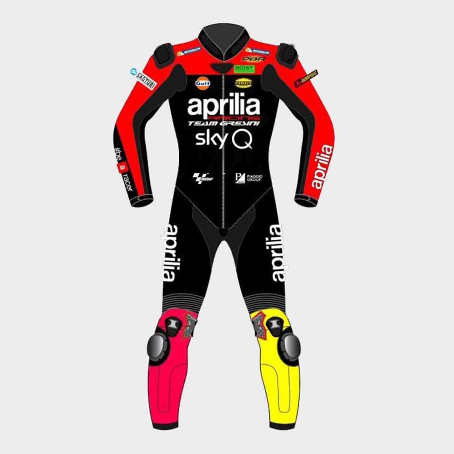 Aleix Espargaro Aprilia MotoGP 2019 Motorcycle Leather Race Suit Back Aleix Espargaro Aprilia MotoGP 2019 Motorcycle Leather Race Suit Back