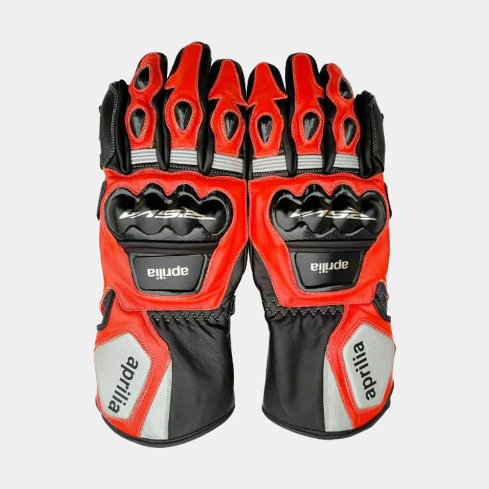 Aprilia Biker Leather Gloves 1