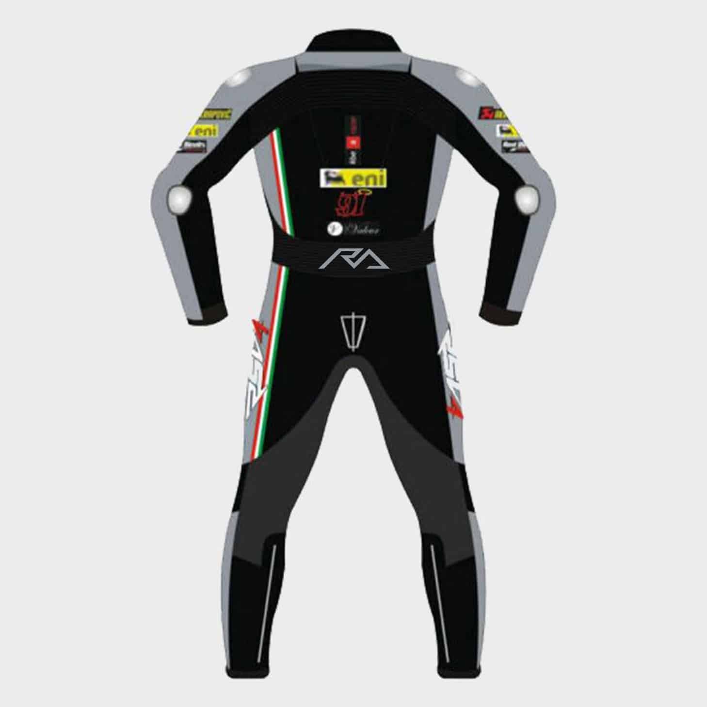 Jordi Torres Aprilia WSBK Leather Suit Back Jordi Torres Aprilia WSBK Leather Suit Back