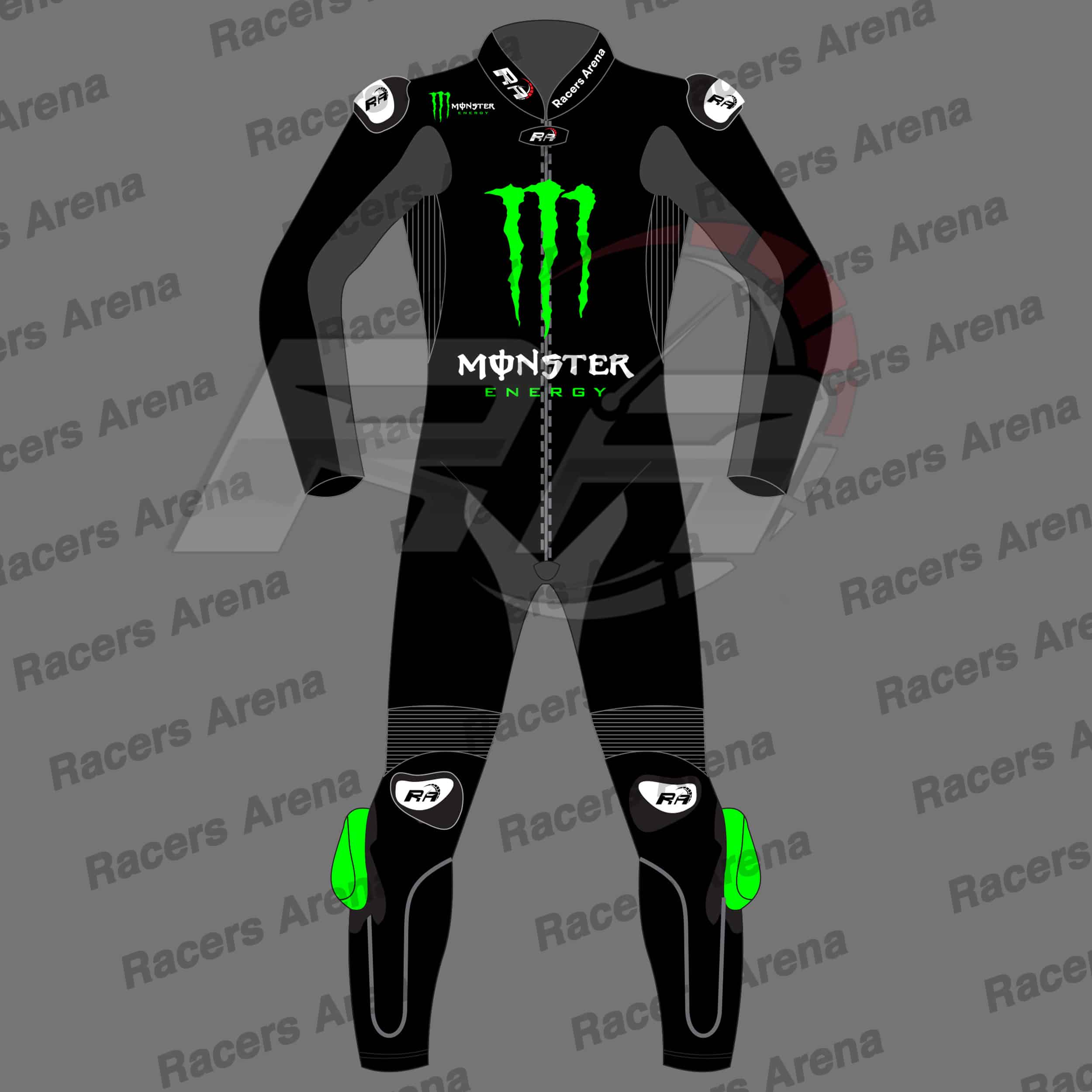 Monster Energy Leather Race Suit - Racers Arena UK