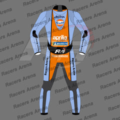 AI Ogura MotoGP 2026 Gulf Aprilia Motorcycle Leather Racing Suit Back