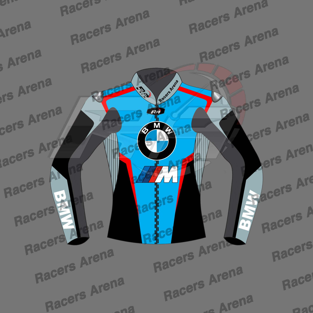 BMW Superbike Pro 2023 Motorbike Leather Race Jacket Front