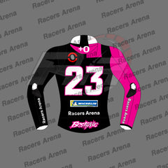 Black Enea Bastianini Winter Test 2024 Motorcycle Race Jacket Back