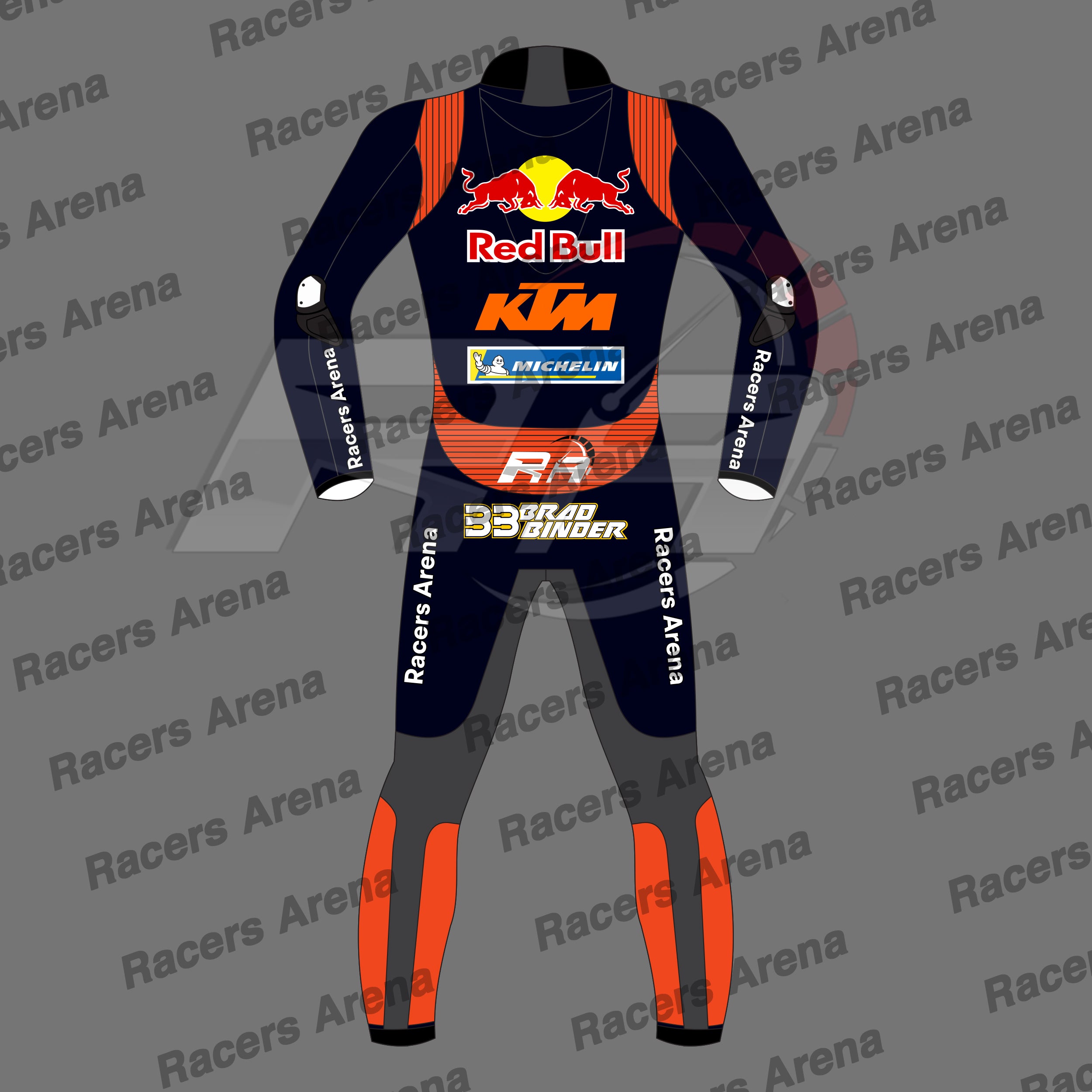 Brad Binder MotoGP 2026 KTM RedBull Motorcycle Leather Race Suit Back