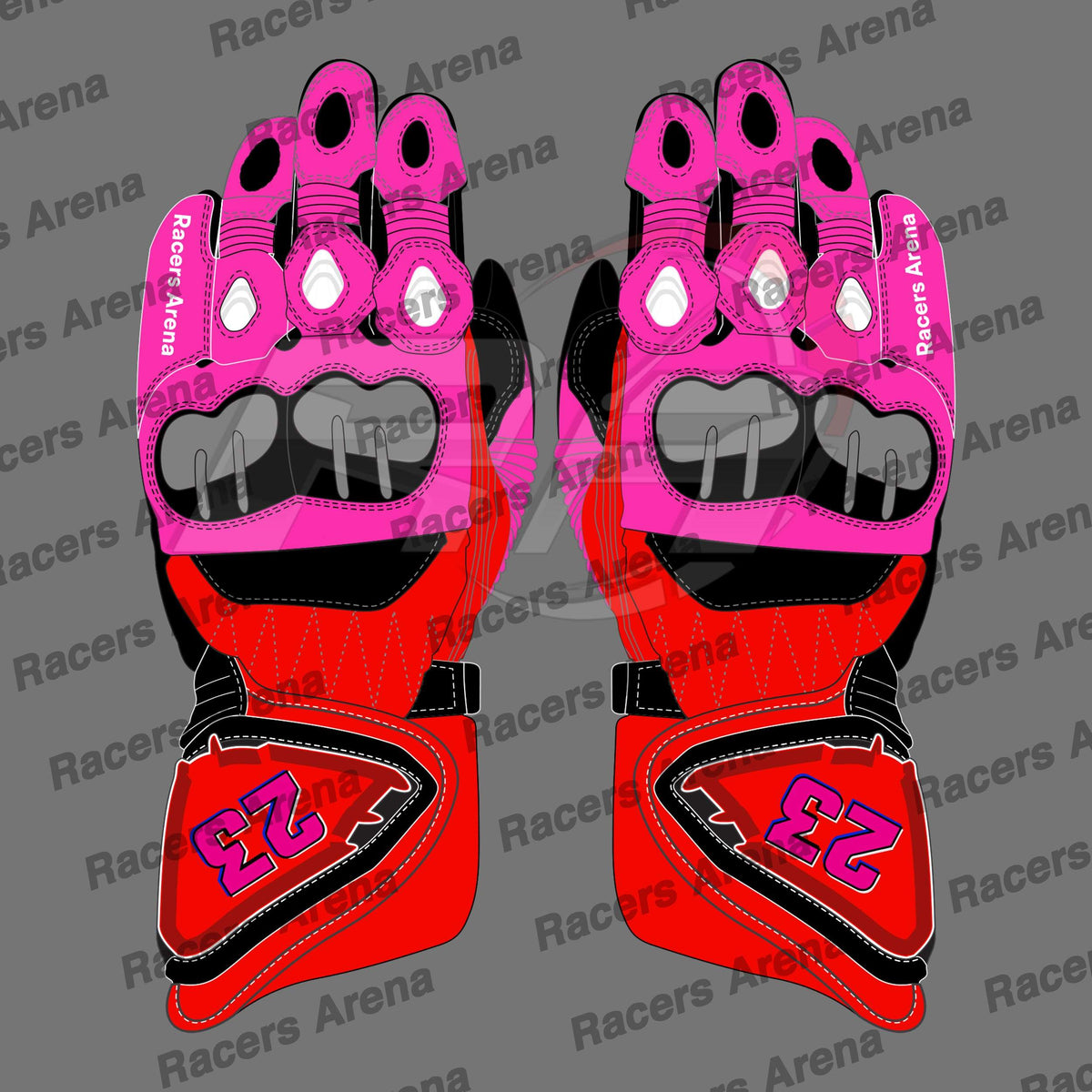 Enea Bastianini Ducati MotoGP 2023 Motorbike Leather Race Gloves