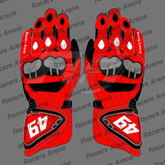 Fabio Di Giannantonio Team Gresini 2023 Motorcycle Leather Race Gloves