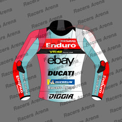 Fabio Di Giannantonio Pertamina Enduro VR46 2025 Leather Race Jacket Back