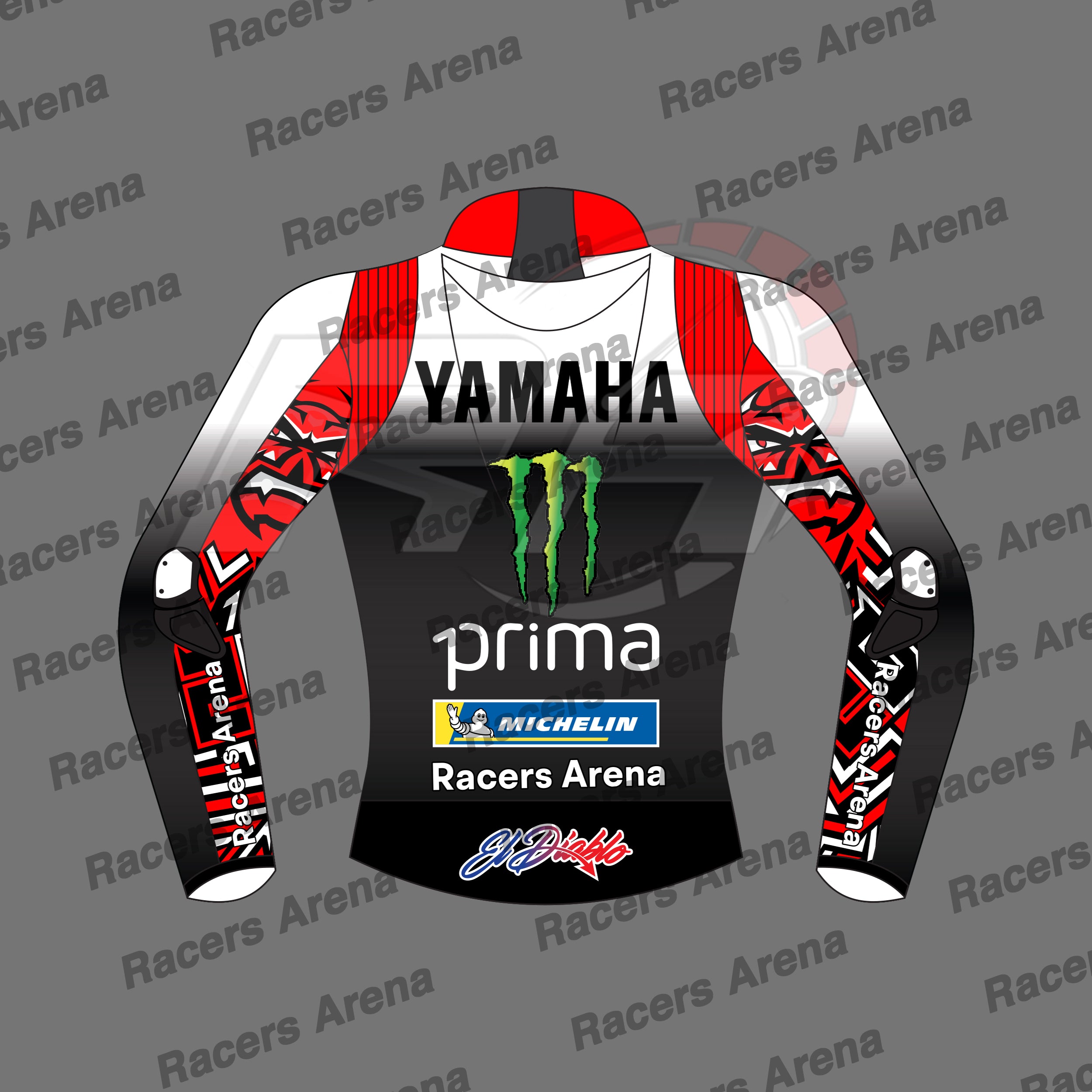 Fabio Quartararo MotoGp 2025 Yamaha Leather Motorcycle Jacket Back