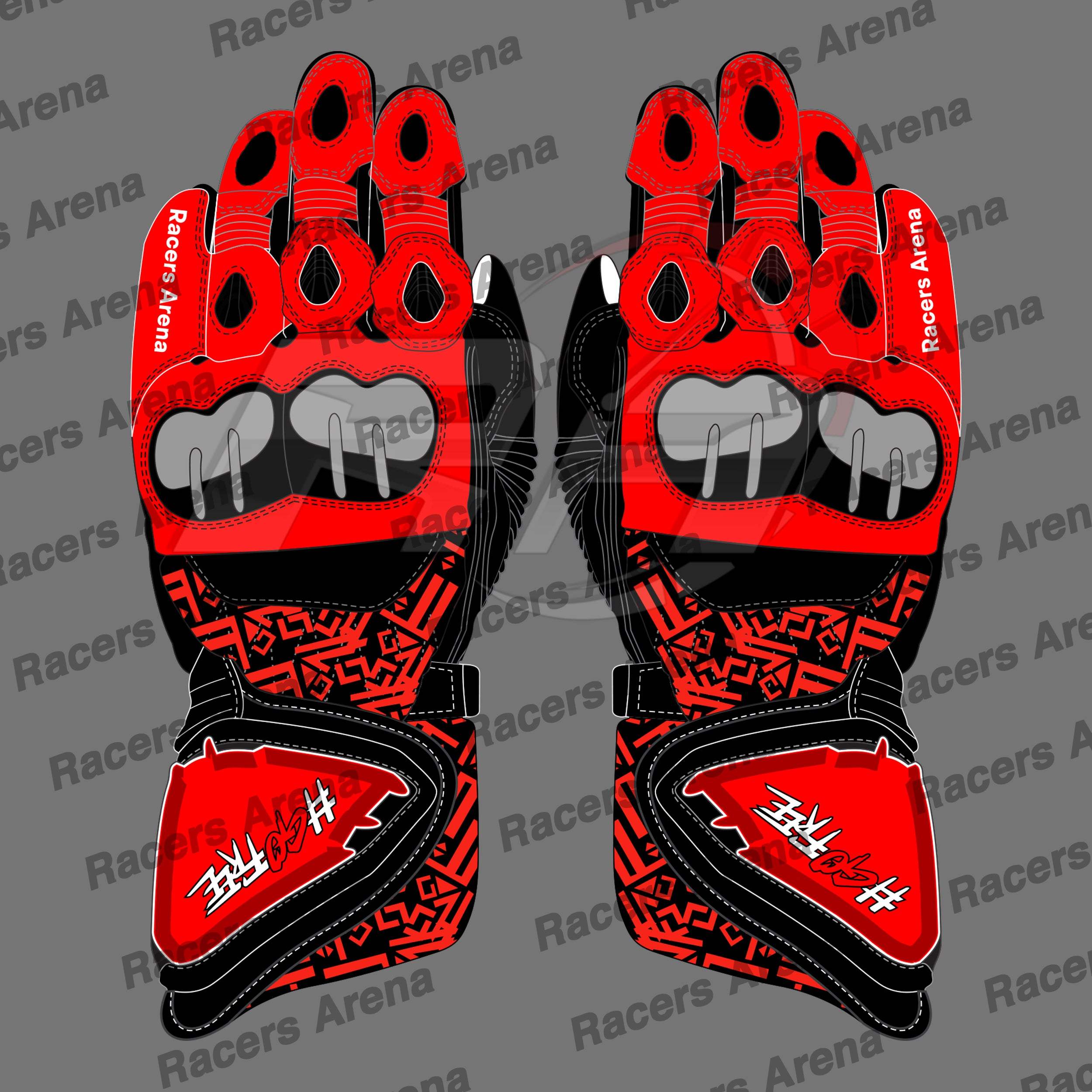 Francesco Bagnaia Ducati MotoGP 2022 Motorbike Leather Race Gloves