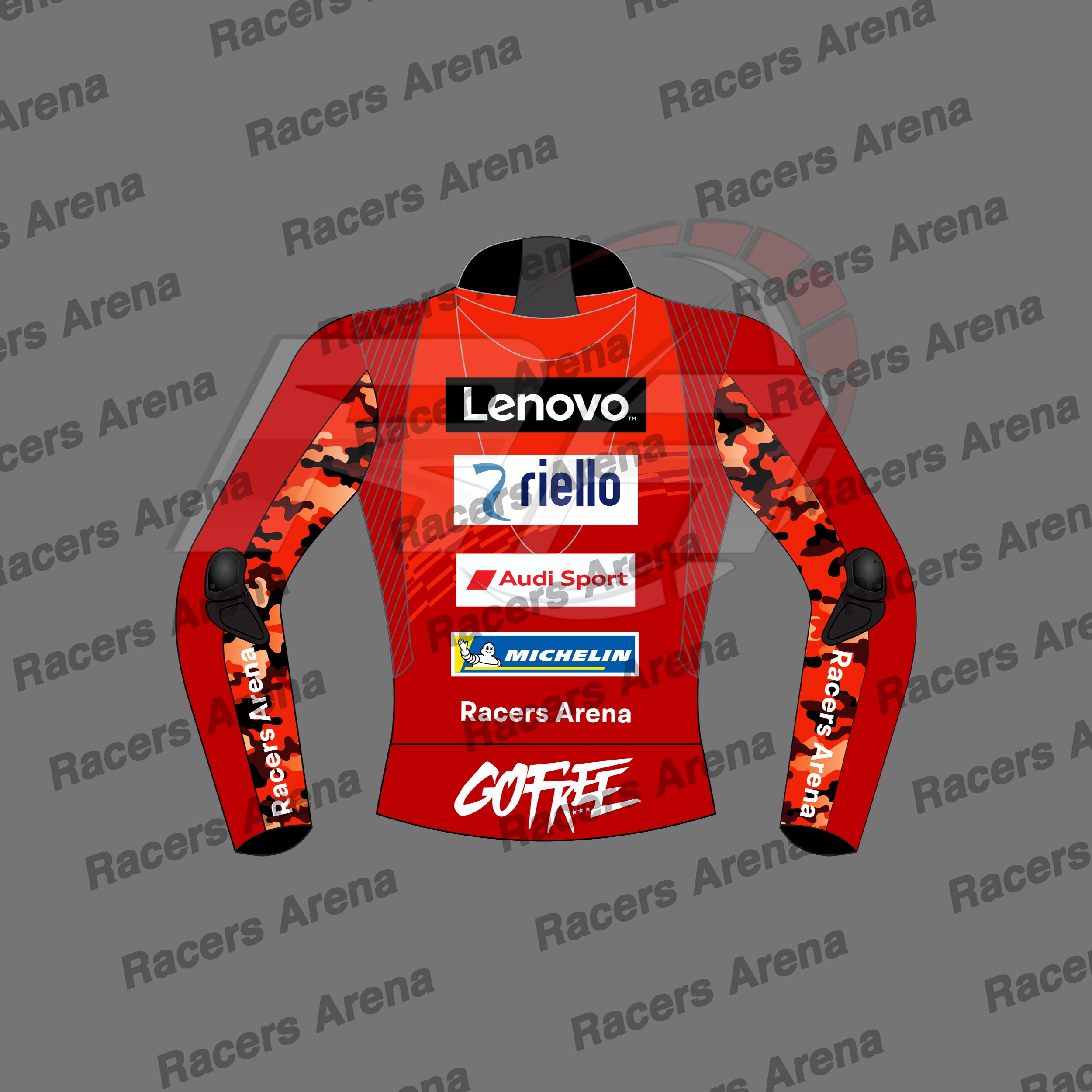 Francesco Bagnaia Motogp Ducati 2025 Motorbike Leather Race Jacket Back