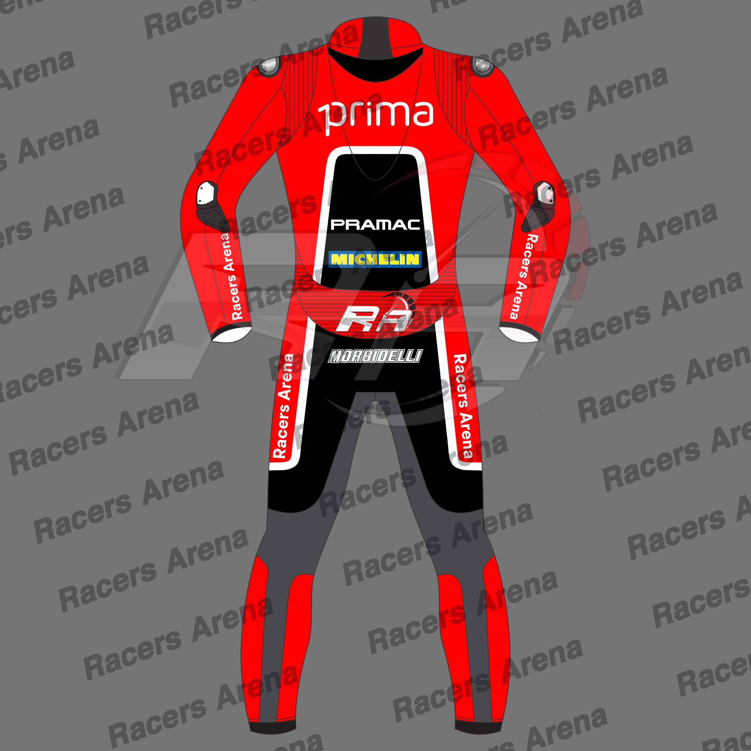 Franco Morbidelli Ducati British GP 2024 Motorcycle Leather Racing Suit Back