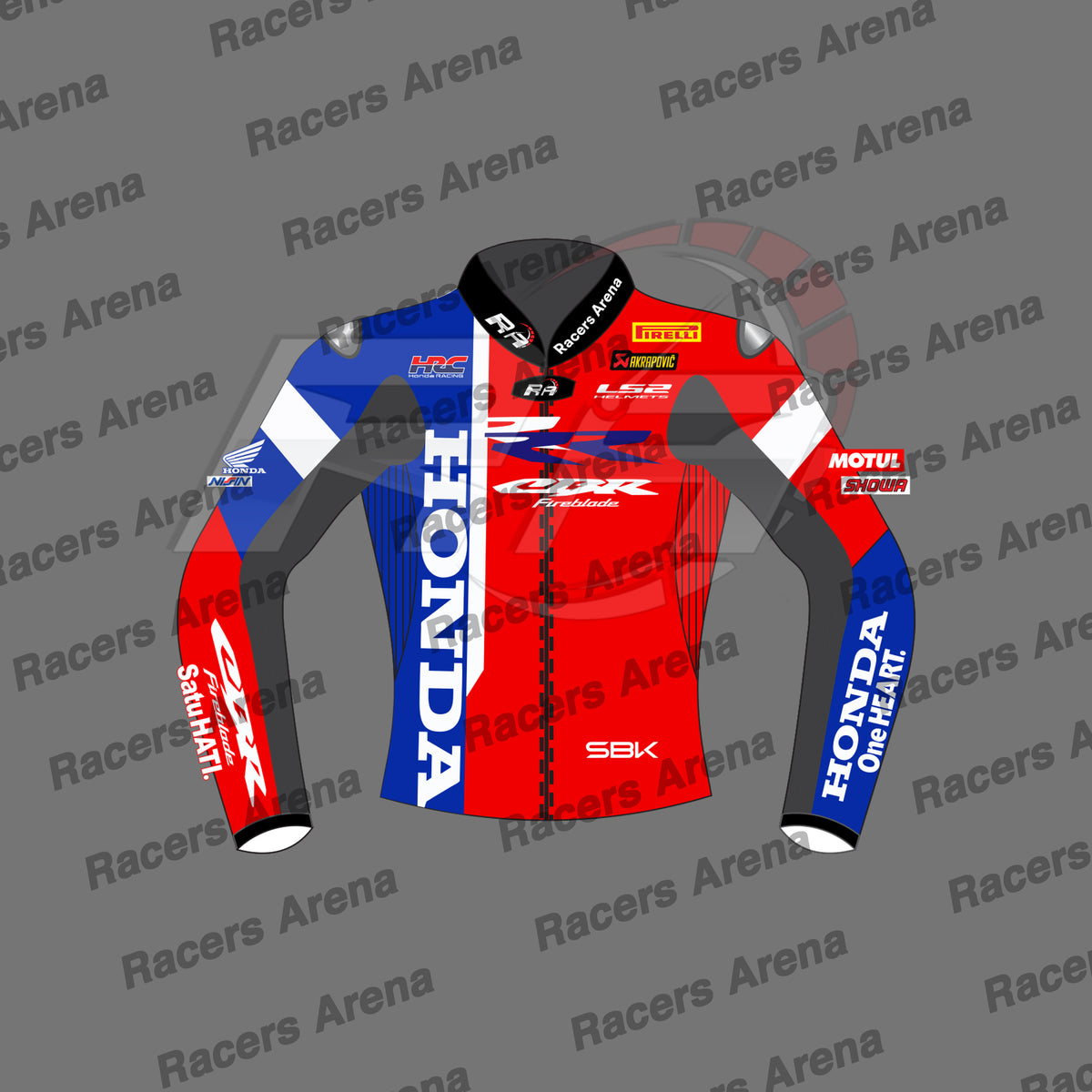 Iker-Lecuona-Honda-Supermoto-SBK-2024-Leather-Racing-Jacket-Front