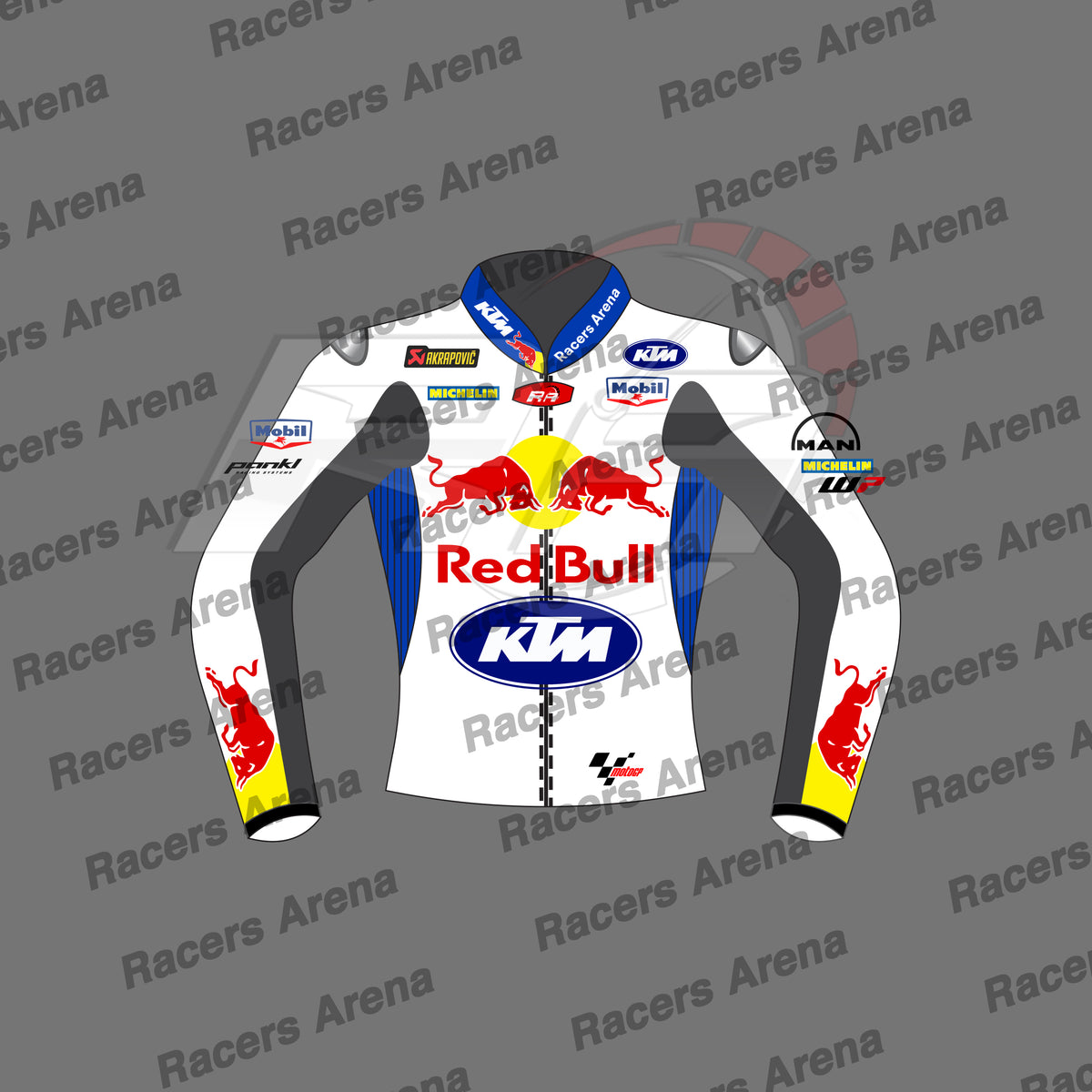 Jack-Miller-KTM-White-British-GP-2024-Biker-Leather-Jacket-Front