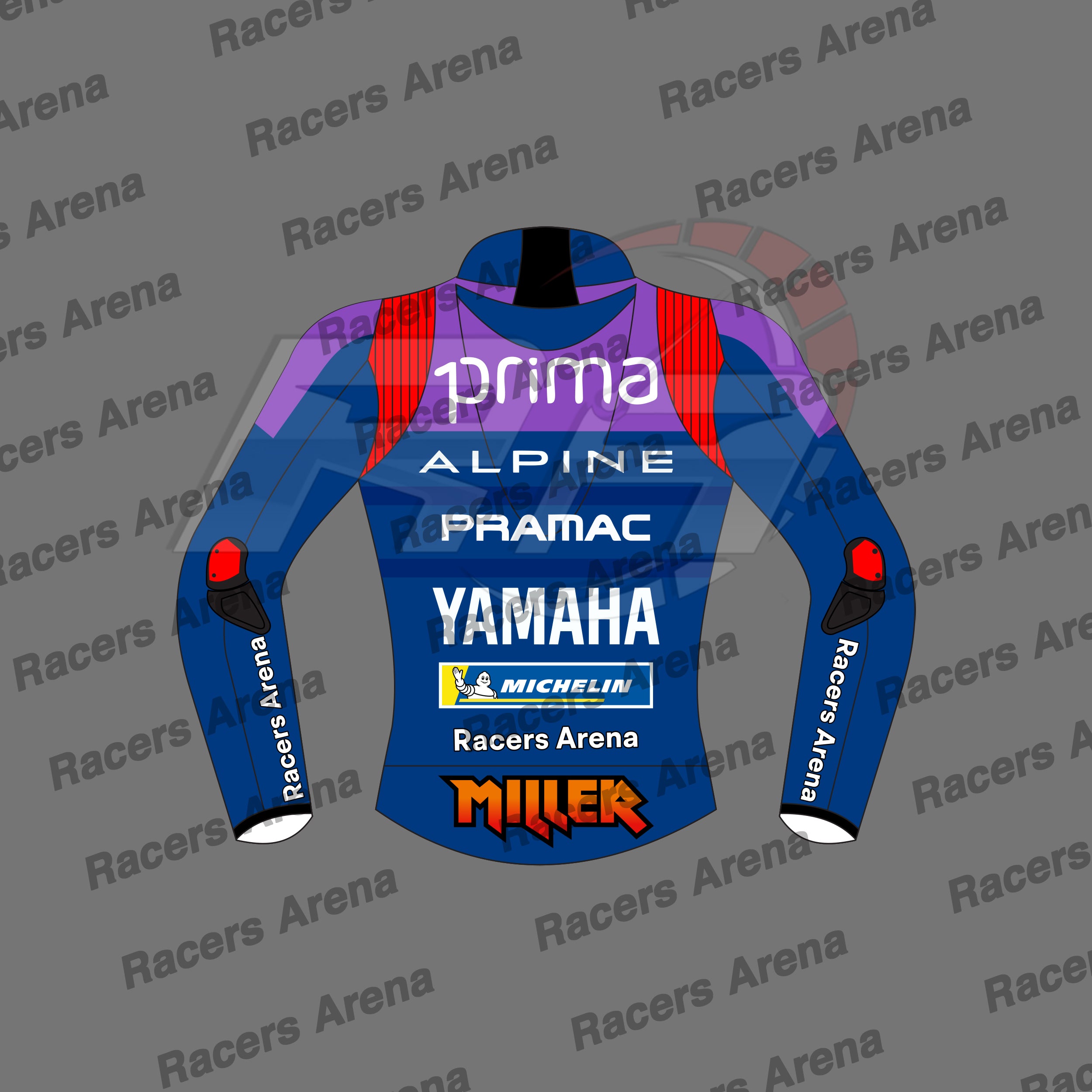 Jack Miller Pramac Motogp 2025 Motorcycle Race Leather Jacket Back