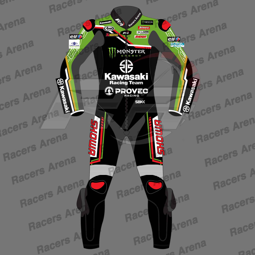 Jonathan Rea Kawasaki SBK 2023 Motorcycle Leather Racing Suit Front