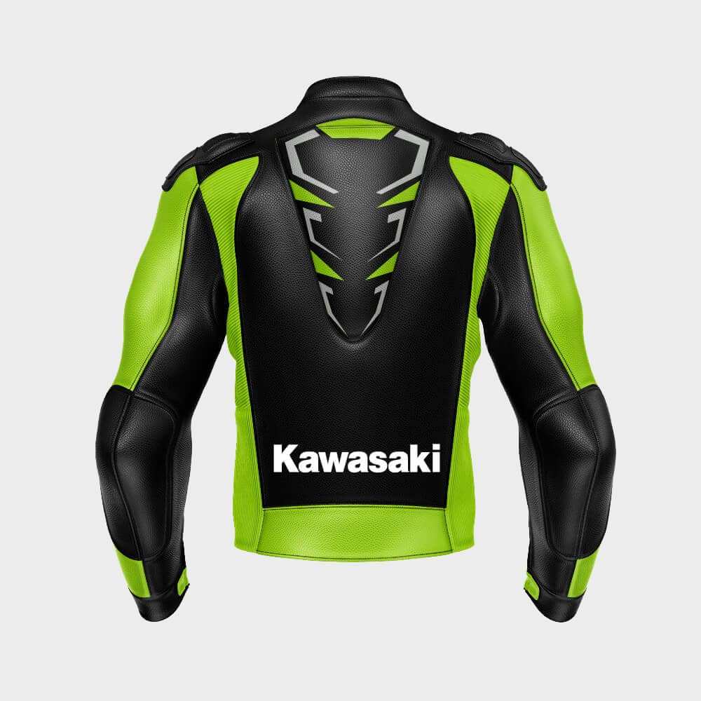 Kawasaki Ninja Motorbike Racing Leather Jacket 2021 Back